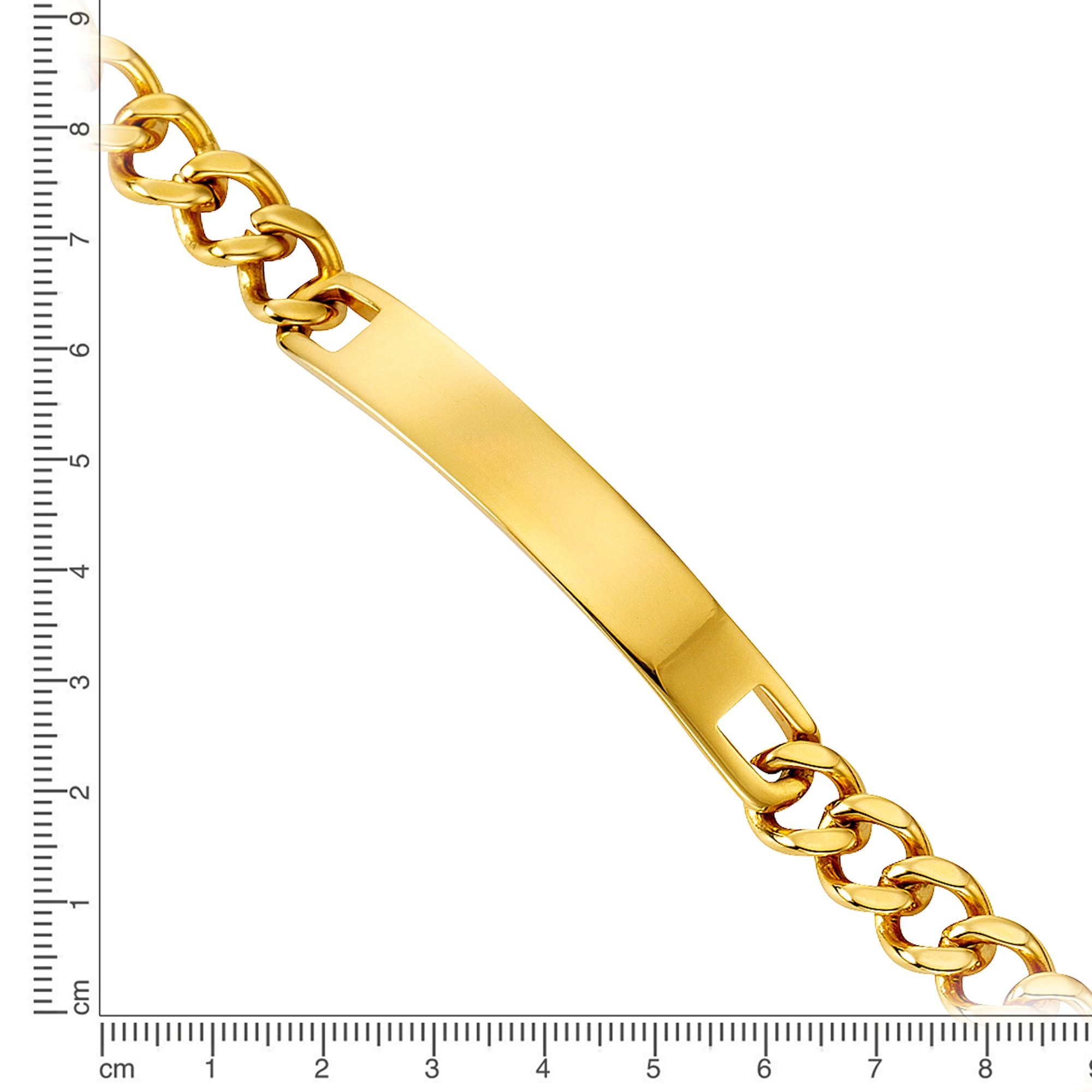 Firetti Armband »Schmuck Geschenk Armkette ID-Platte, Flachankerkette«