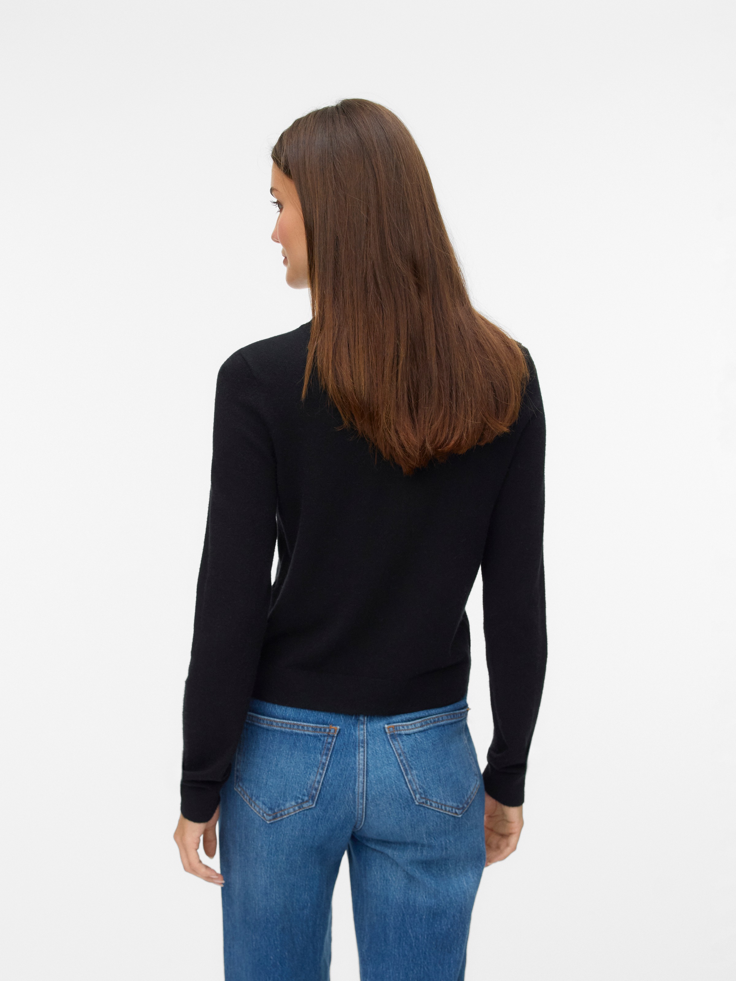 Vero Moda Strickjacke "VMVICKY LS O-NECK BUTTON CARDIGAN NOOS" günstig online kaufen