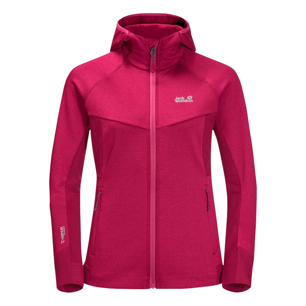 Jack Wolfskin Kapuzenfleecejacke »HYDRO GRID FLEECE W«, mit Kapuze