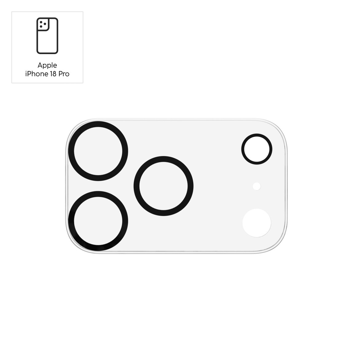 Hama Kameraschutzglas »Kameraschutz aus gehärtetem Glas für Apple iPhone 18 Pro Max« 9H-Härte, Antireflexionsbeschichtung, passgenau, Kameraschutz