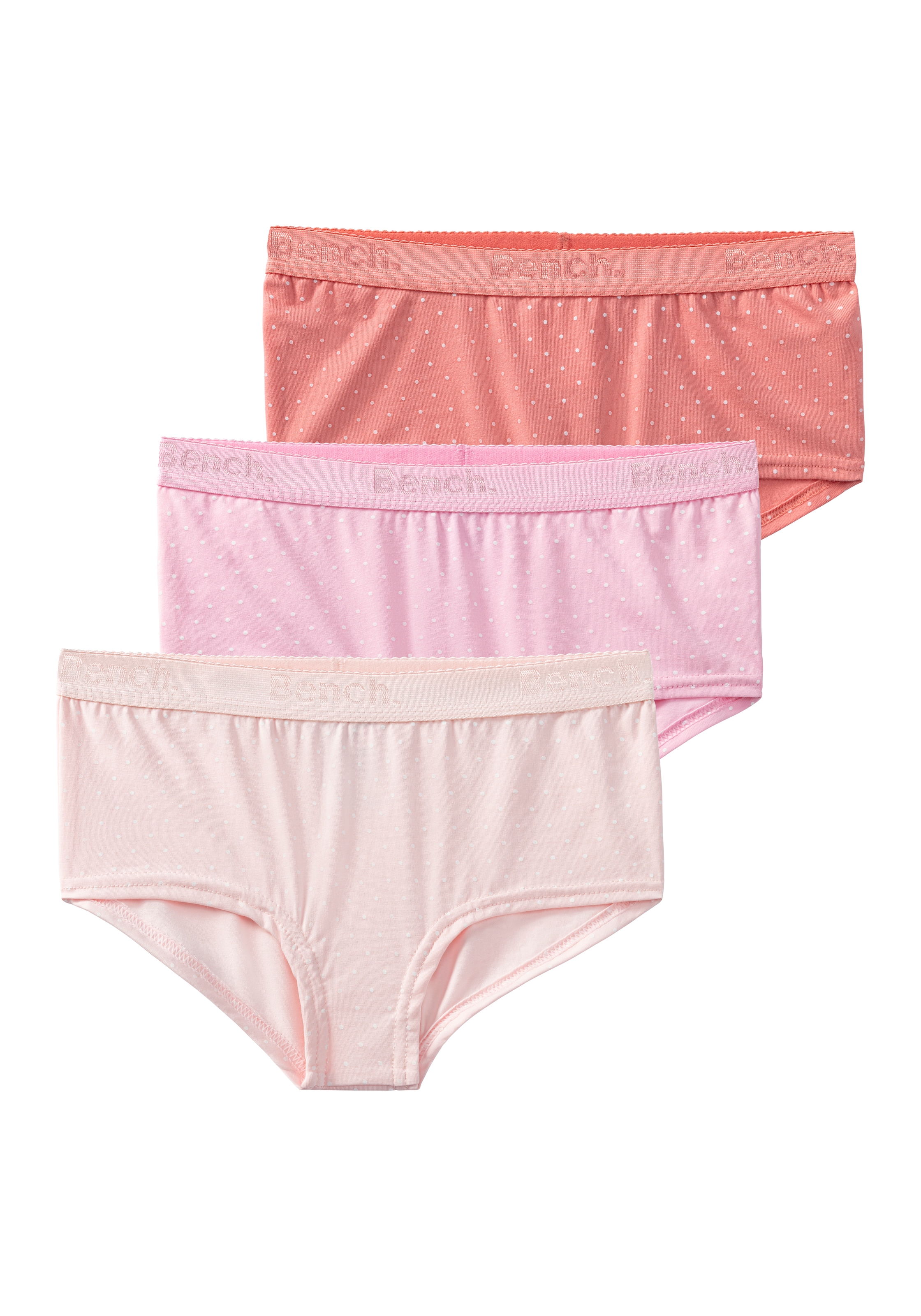 BENCH. Mädchen Panty, Gr. 146, orange, Single Jersey, Obermaterial: 92% Baumwolle, 8% Elasthan (LYCRA), bedruckt, Unterhosen, mit Pünktchen Print