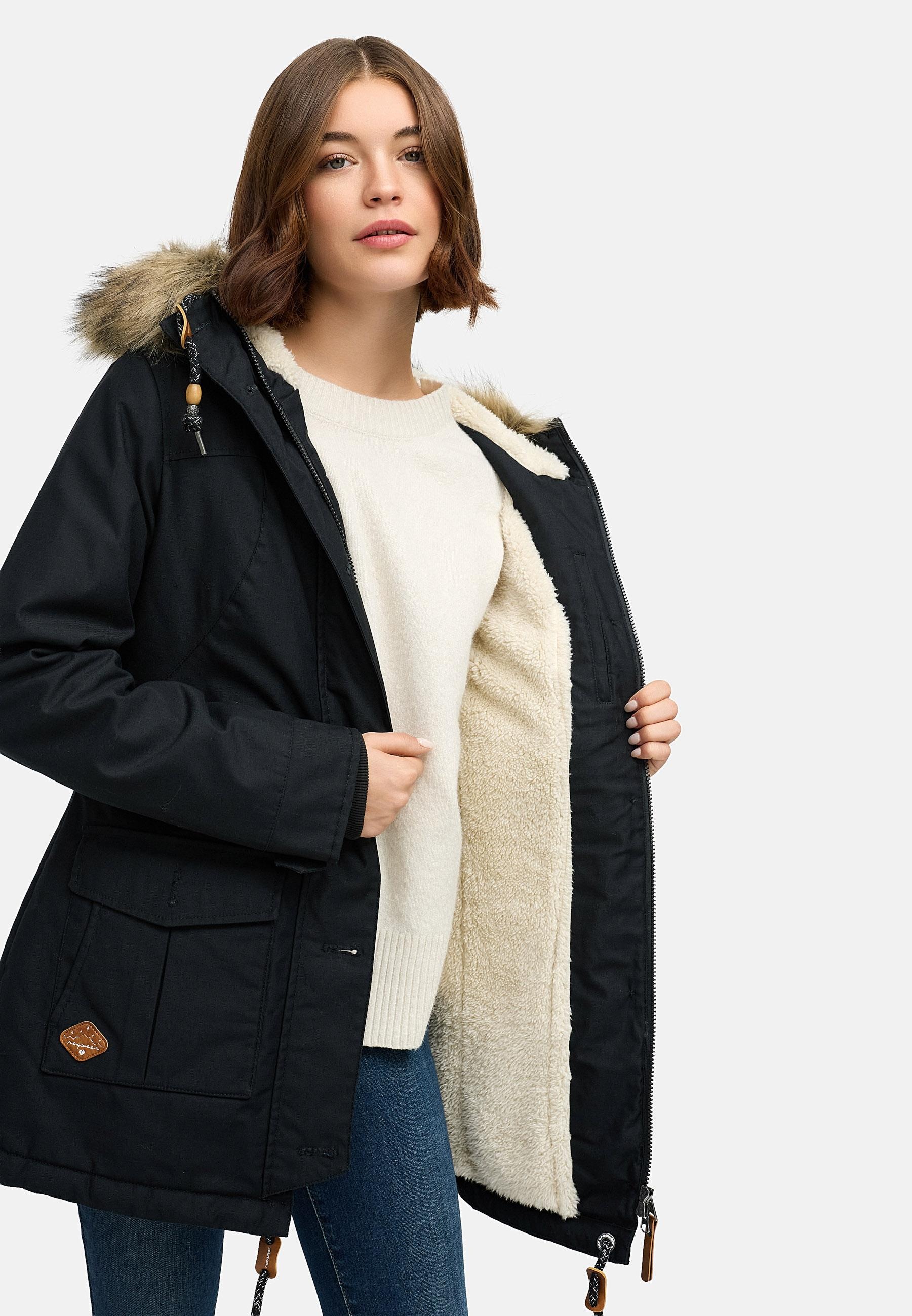 Ragwear Outdoorjacke »Jane YOUMODO«, mit Kapuze, Leicht gefütterte Winterjacke mit Kapuze