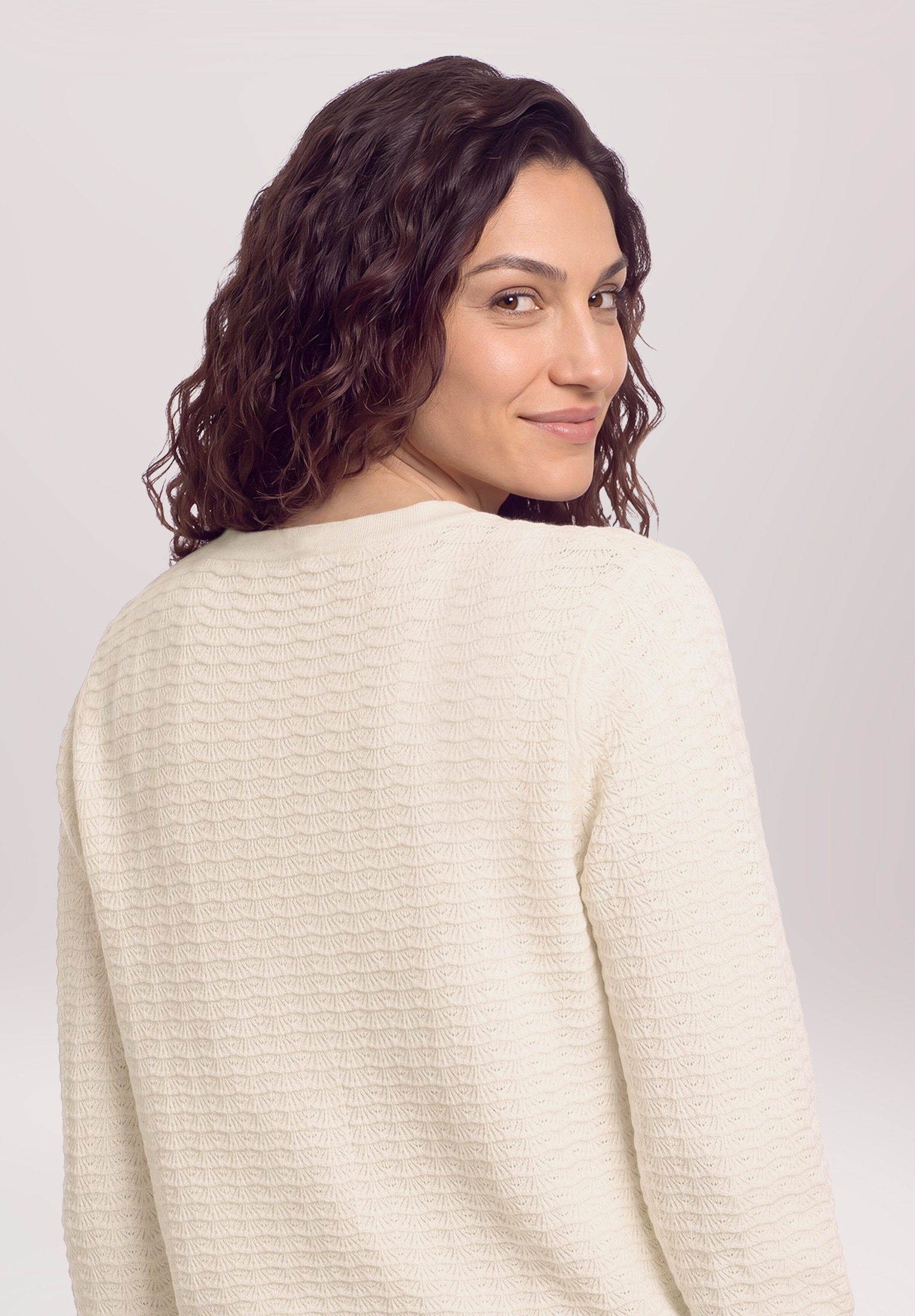 Cartoon Strickjacke »Damen mit V-Ausschnitt« 1