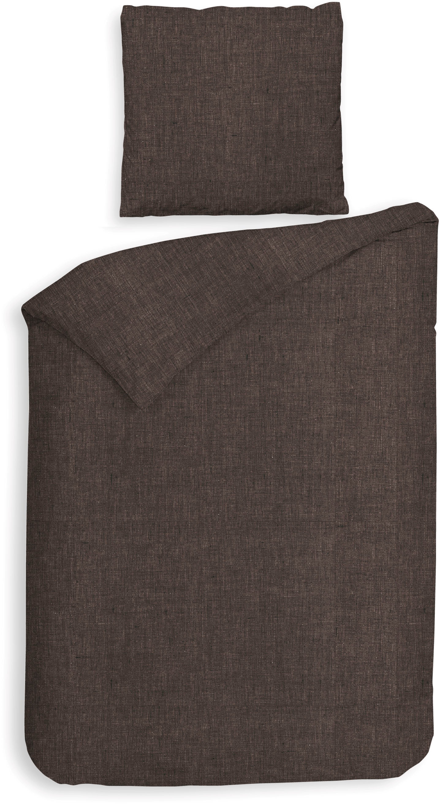 Heckett & Lane Bettwäsche "Franela" 2 Stk. tlg. Uni Design, hochwertiges Fl günstig online kaufen