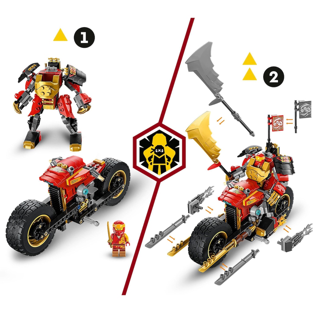LEGO® Konstruktionsspielsteine »Kais Mech-Bike EVO (71783), LEGO® NINJAGO«, (312 St.), Made in Europe