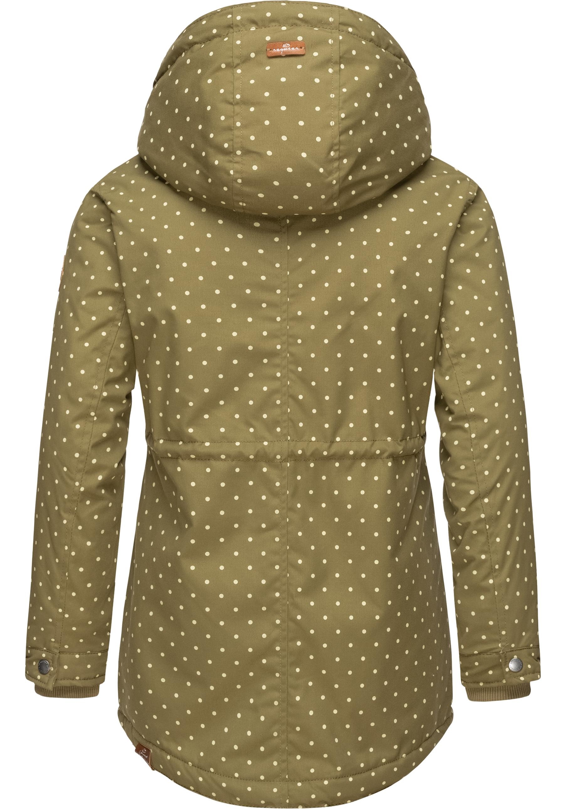 atmungsaktive Kapuze, »Layra Dots«, Winter-Outdoorjacke online Ragwear mit und kaufen Winterjacke BAUR | Wasserdichte