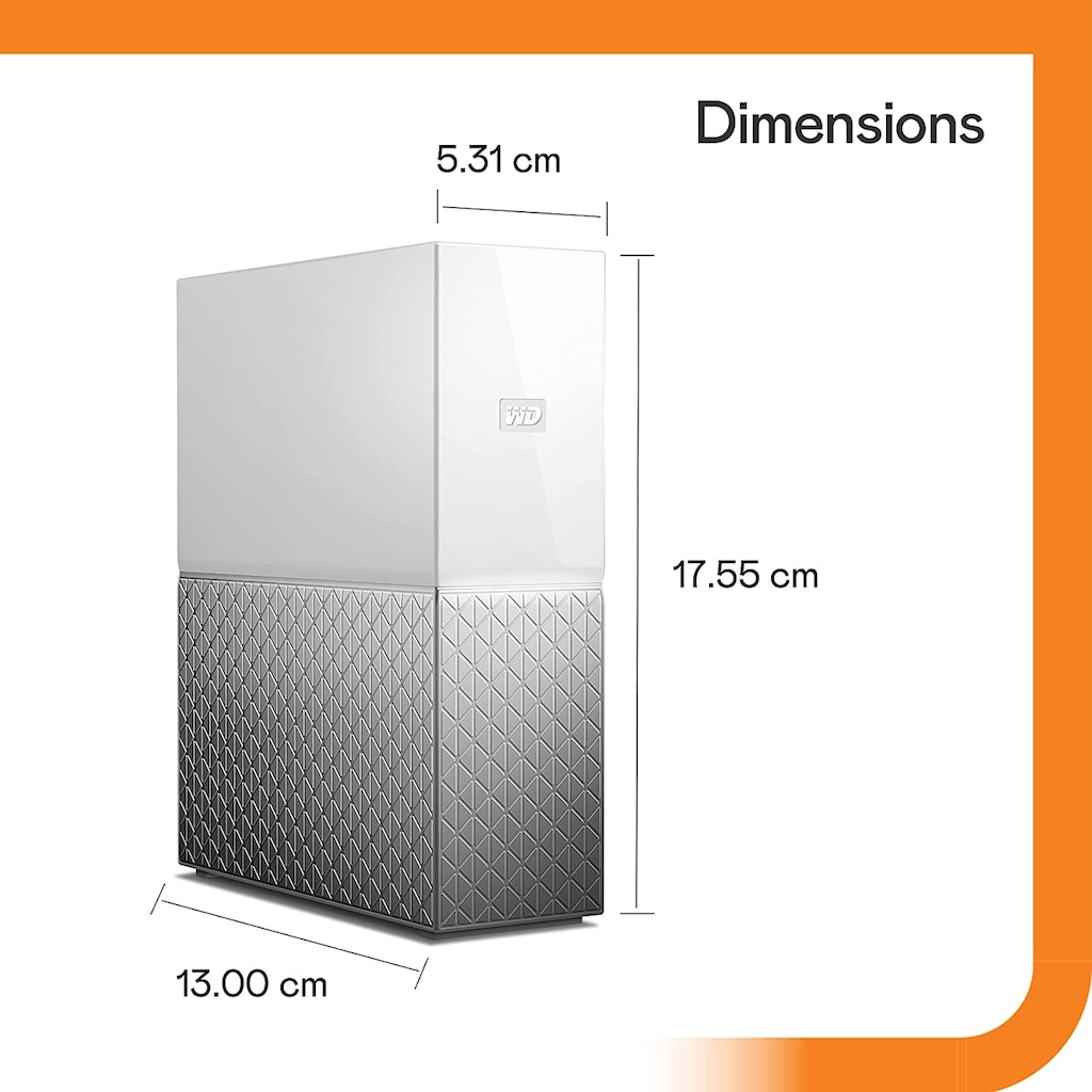 WD externe HDD-Festplatte »WD My Cloud Home«, Anschluss RJ45-Ethernet-Netzwerkanschluss-USB