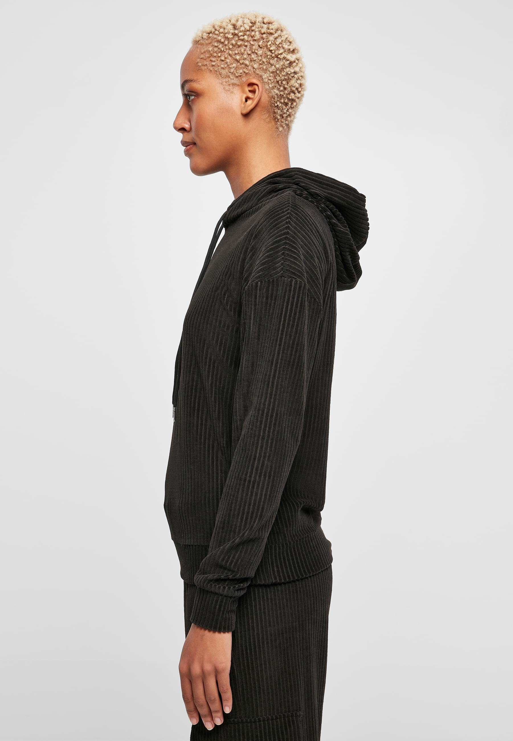 URBAN CLASSICS Kapuzenpullover »Urban Classics Damen Ladies Velvet Rib Hoody«, (1 tlg.)
