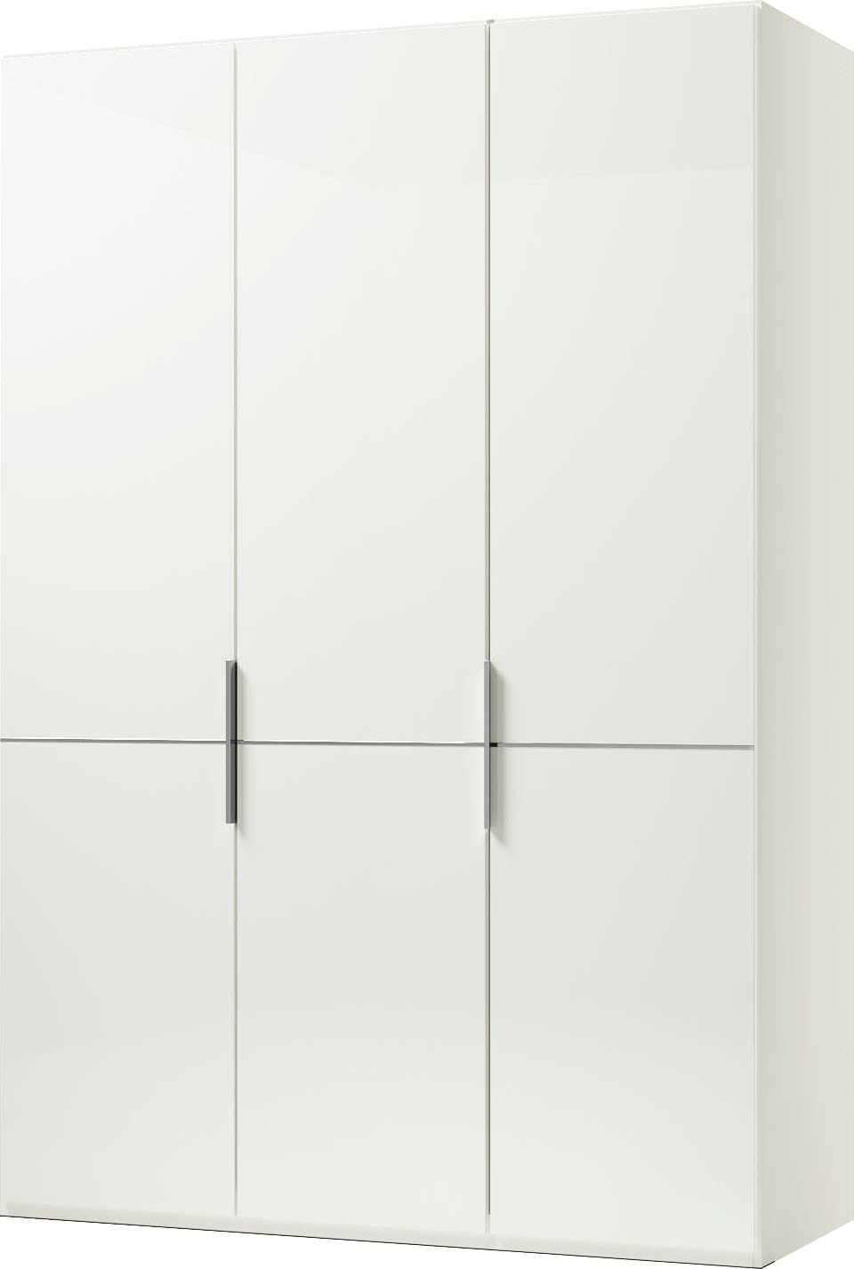 Musterring Drehtürenschrank »Imola W«, Einlegeböden und Kleiderstangen,mit Glastüren und Aufleistung in Chrom