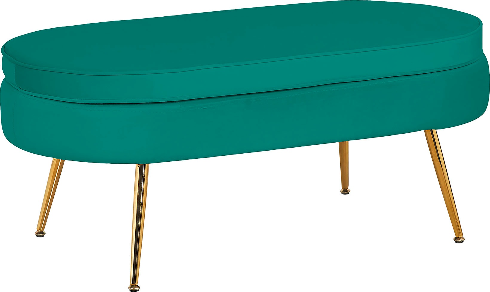 SalesFever Polsterhocker "Clam", oval, Breite 99 cm günstig online kaufen