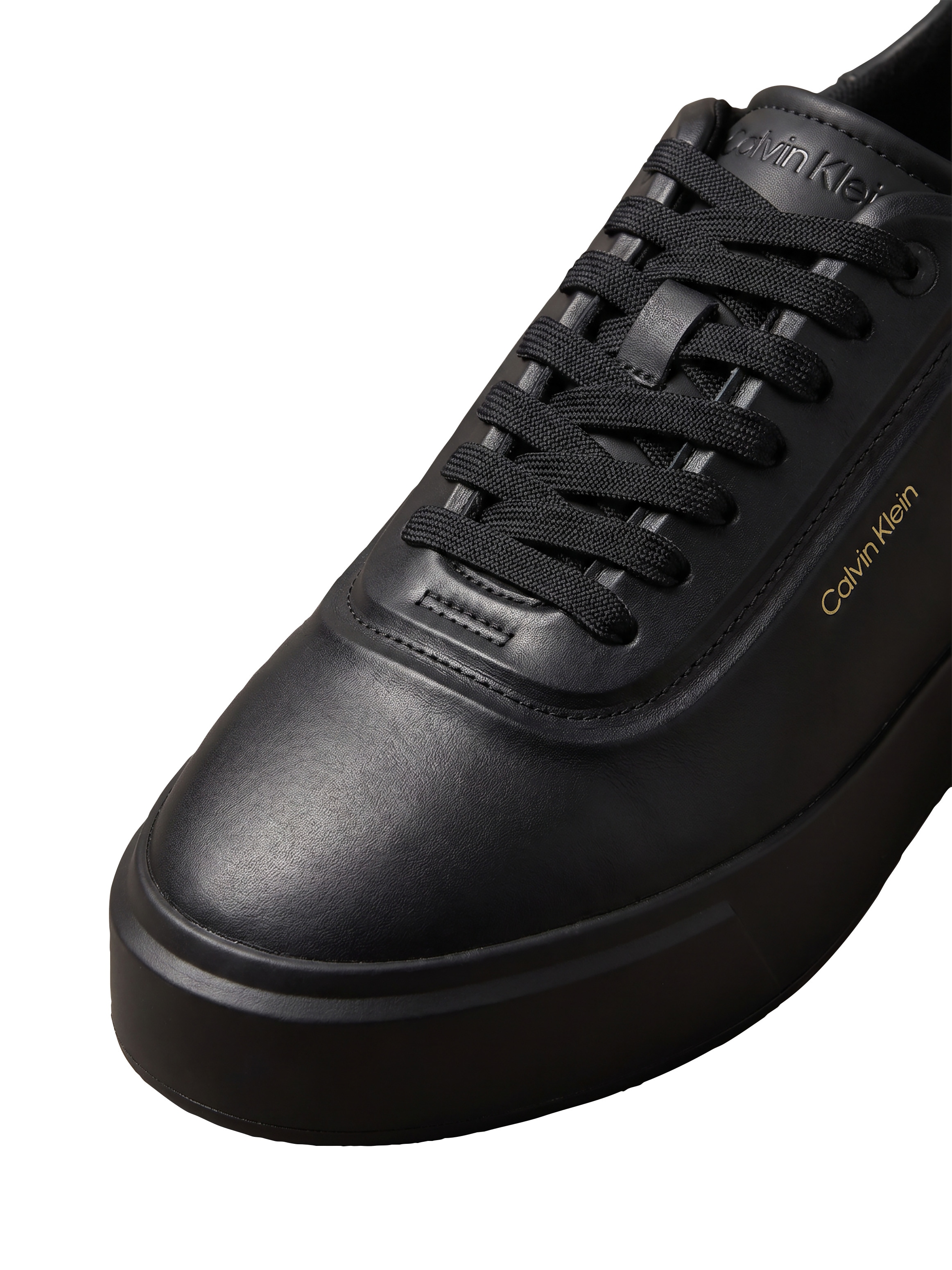 Calvin Klein Jeans Sneaker »BASKET CUPSOLE OXF LACEUP LTH HF«  Halbschuh, Schnürschuh mit goldfarbenen Akzenten