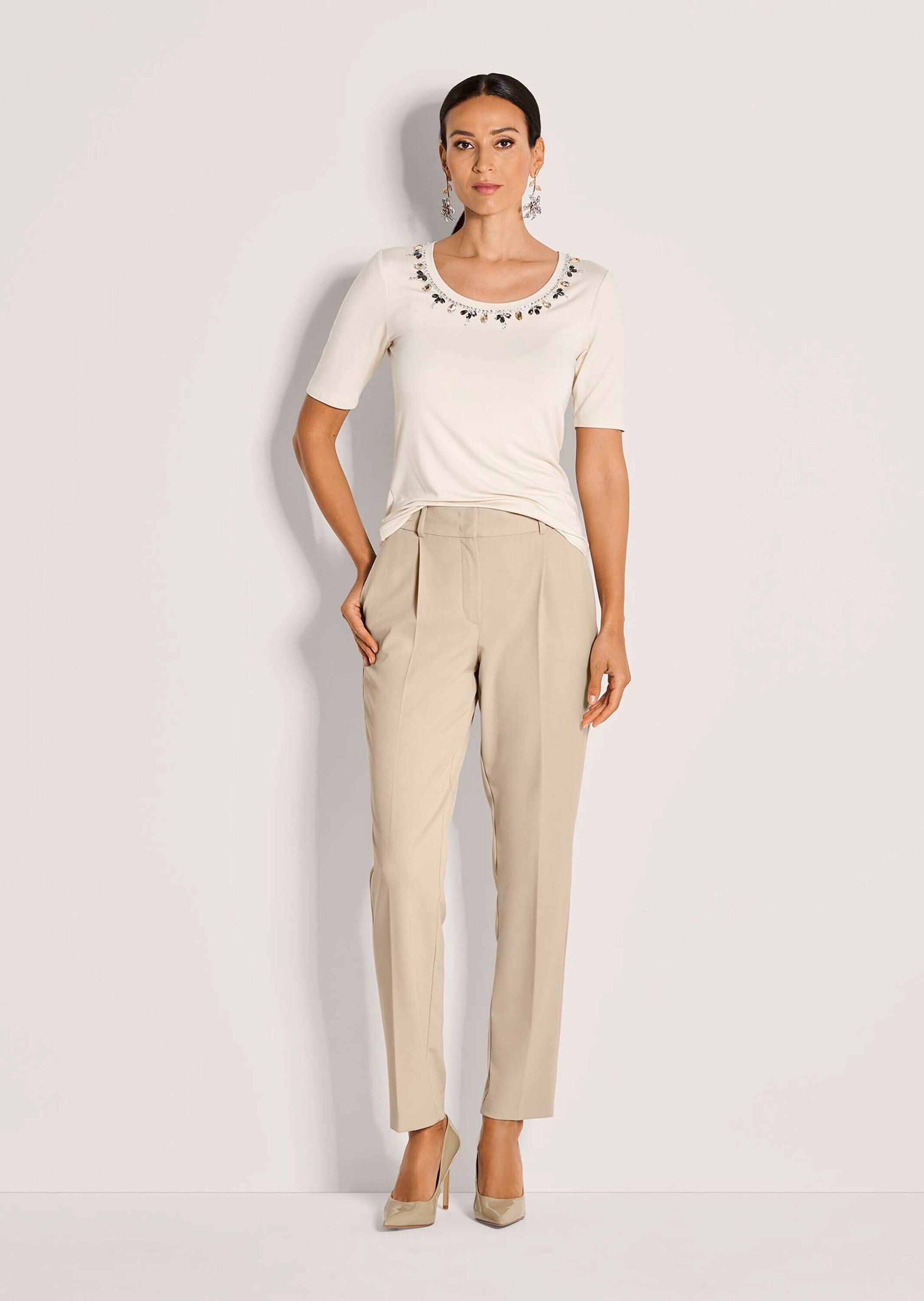 MADELEINE Bundfaltenhose "Chinohose Konische Businesshose mit Stretch-Komfo günstig online kaufen