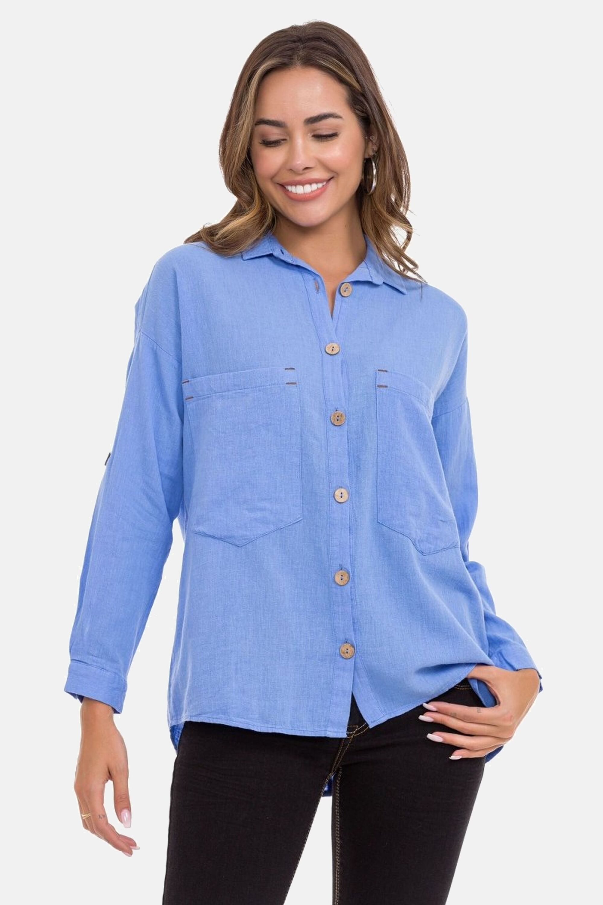 Thumbnail - Cipo & Baxx Hemdbluse "Hemdbluse" 1 Stk. mit Kontrastnähten, WH132