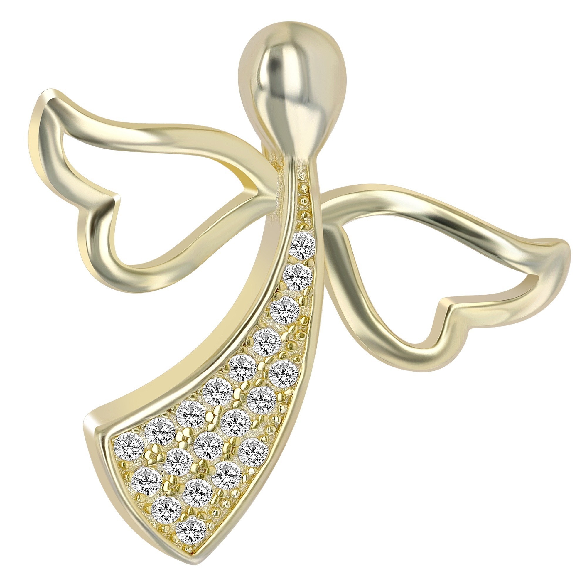 Adelia's Angel Pendant 925 Sterling Silver Gold