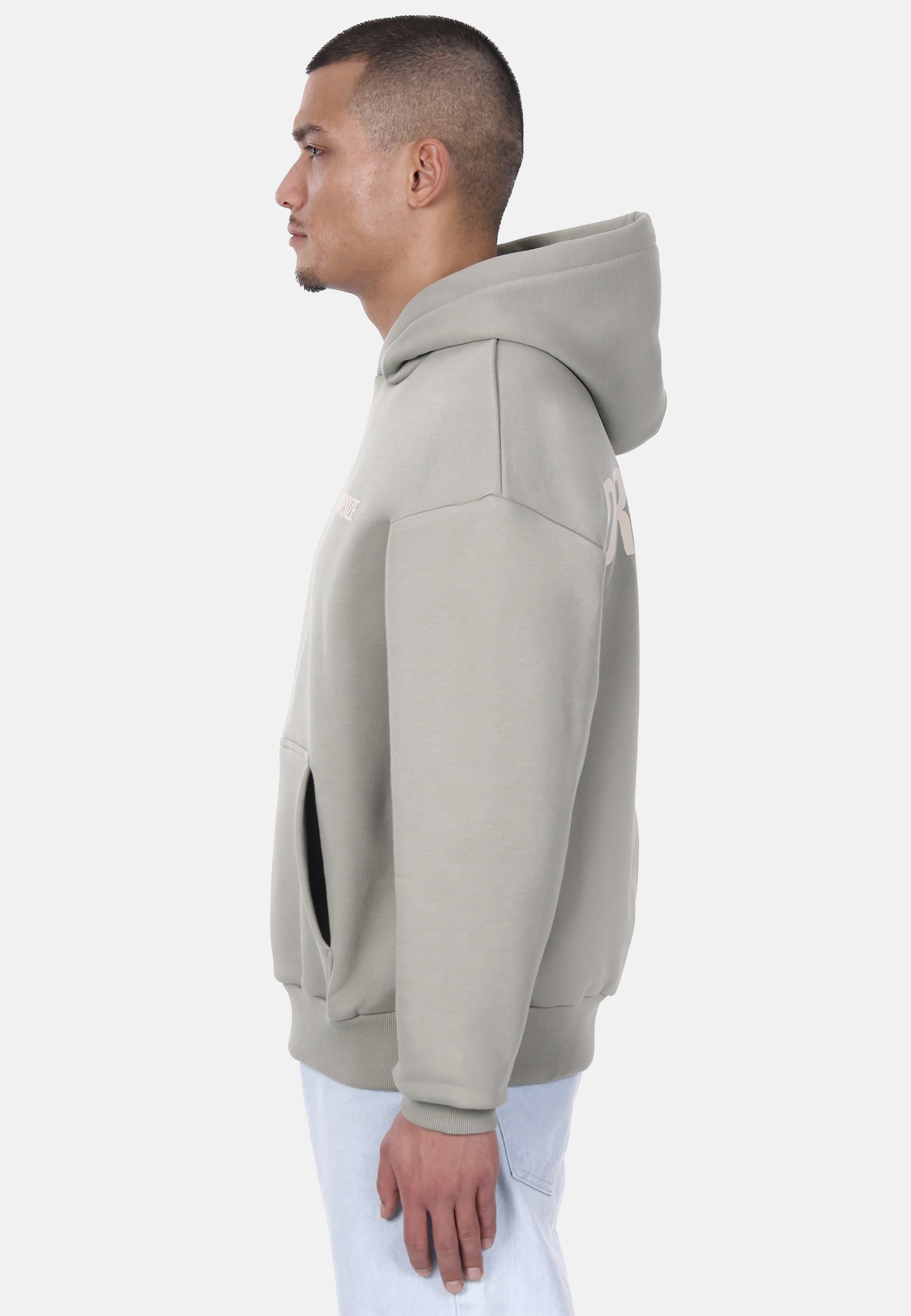 Dropsize Heavy Oversize HD Print Hoodie Abbey Stone M 3