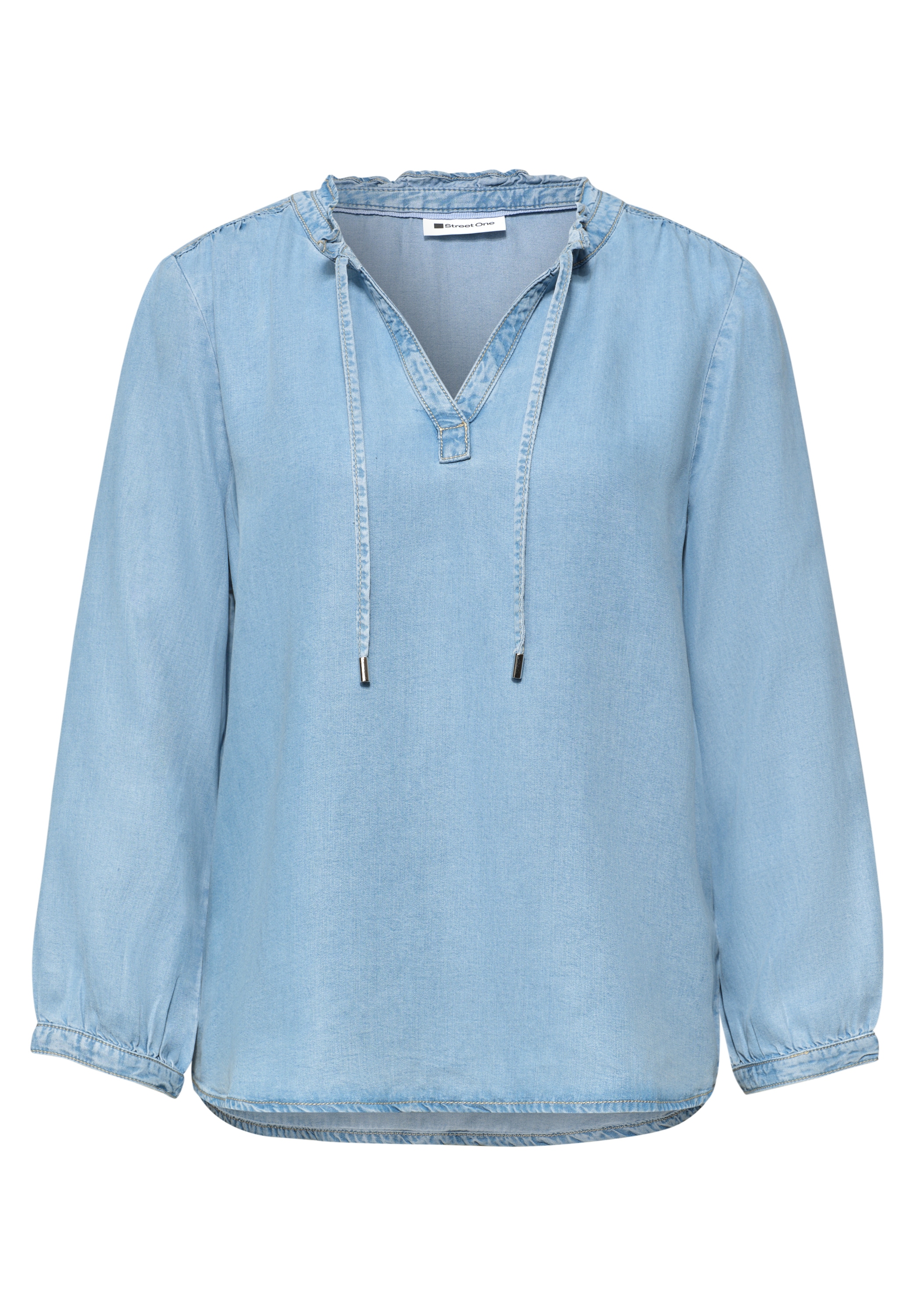 STREET ONE Jeansbluse in Denim-Optik