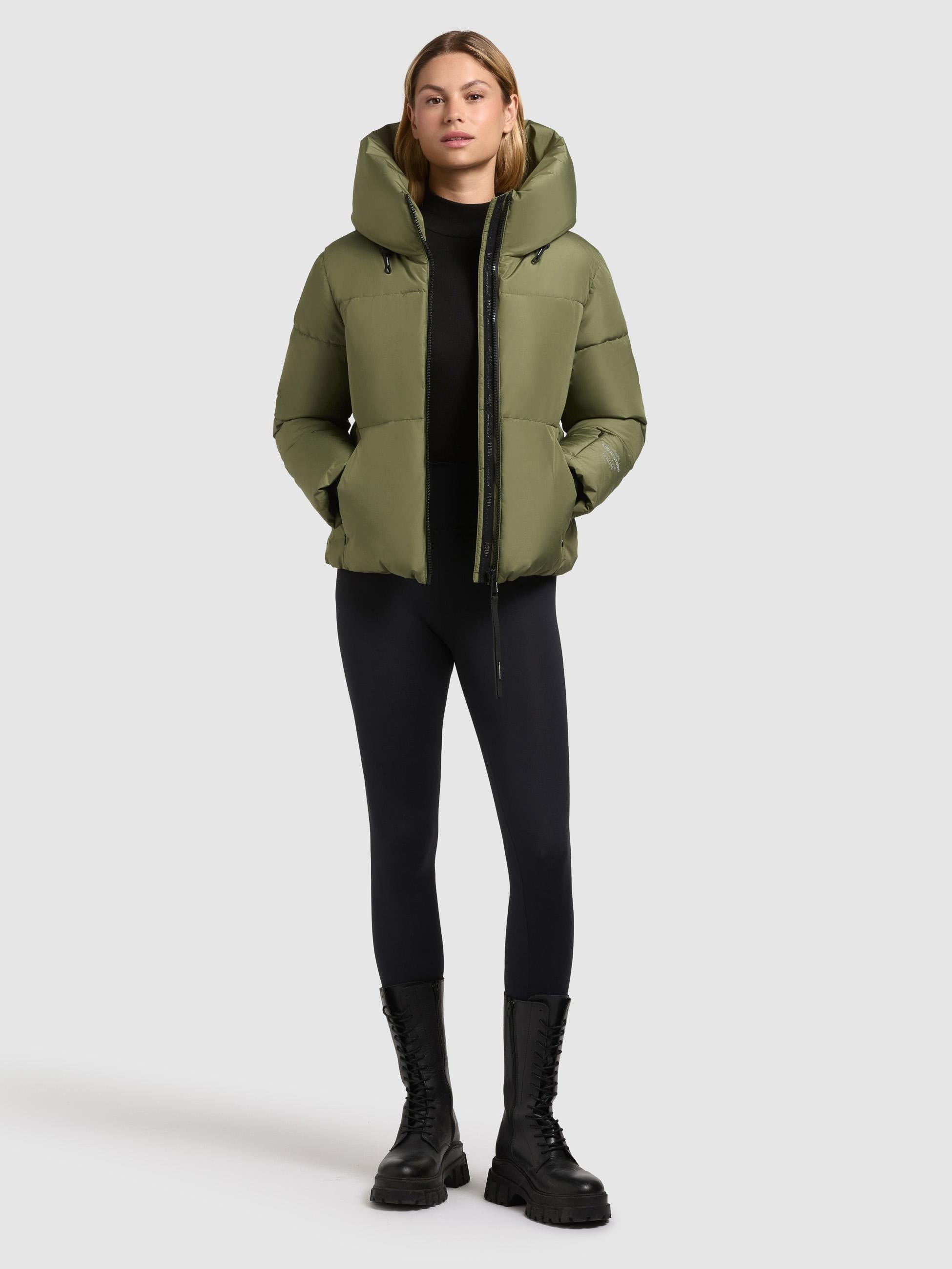 khujo Outdoorjacke »Audrey Matt«, mit Kapuze, Warme Winterjacke mit verstellbarer Kapuze