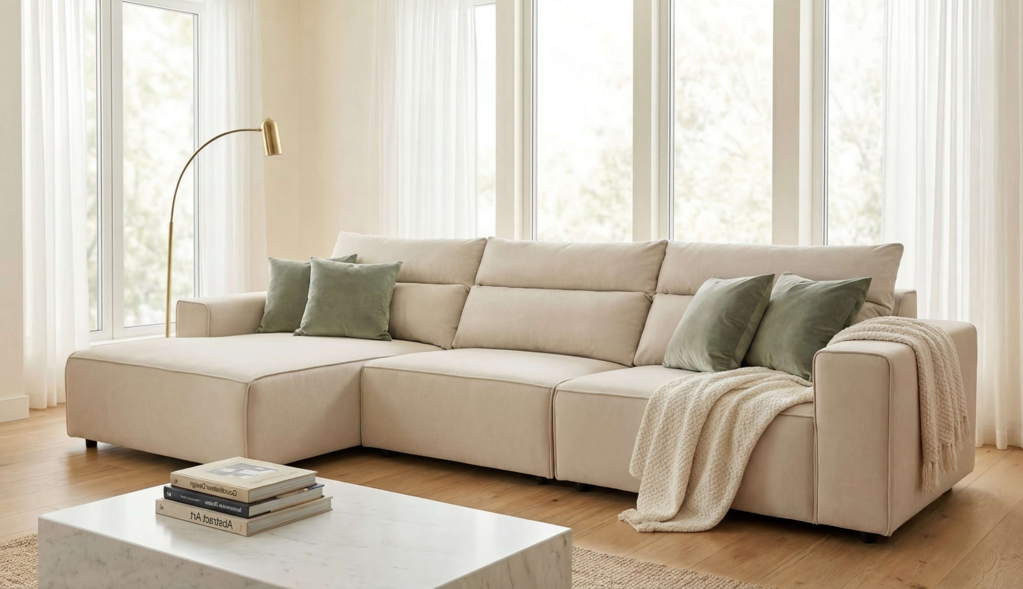 OTTO home Ecksofa "Jorrena, extra weicher Chenille-Stoff" L-Form, 3 Komfortstufen, Breite 346 cm, mit Wellenunterfederung