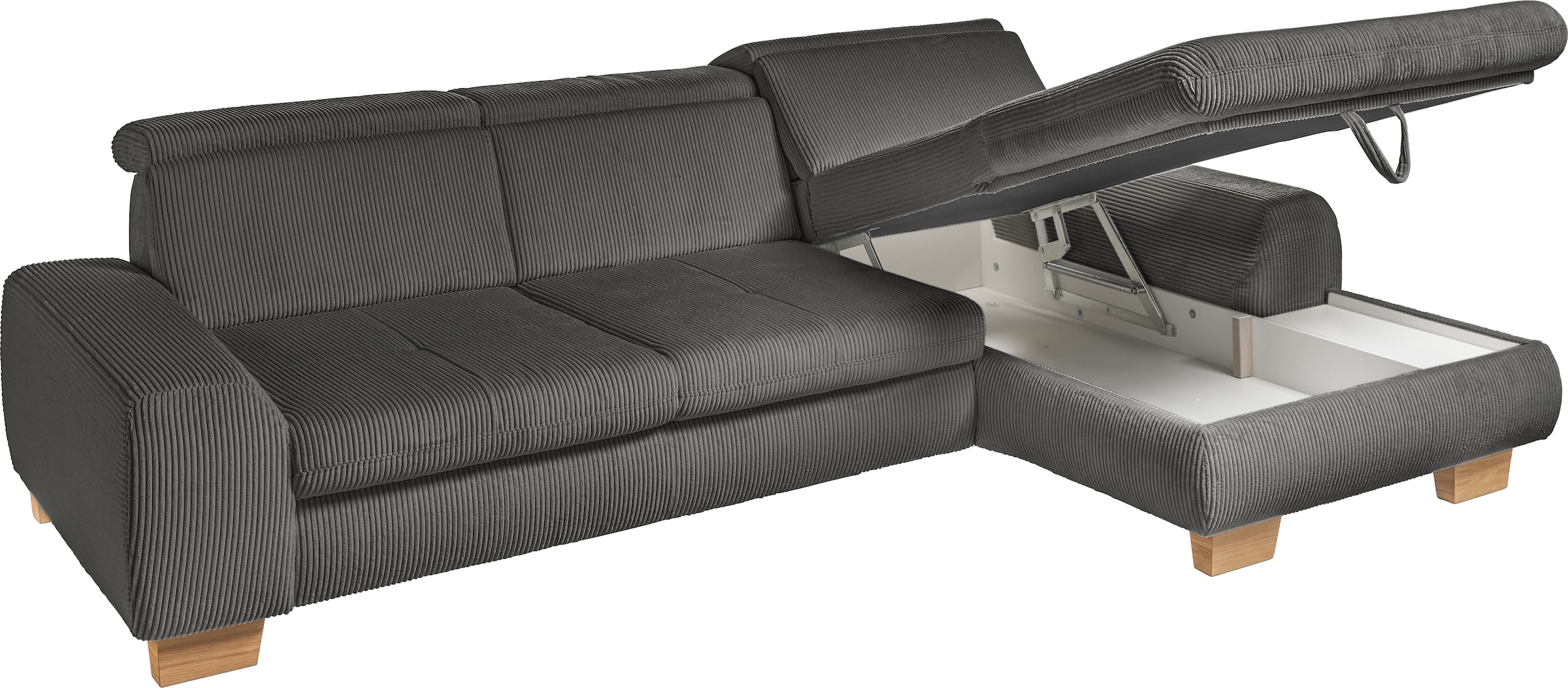 set one by Musterring Ecksofa »SO 3400«, mit Canape und verschiedenen Funktionen, Kaltschaum, B307 x T195 cm
