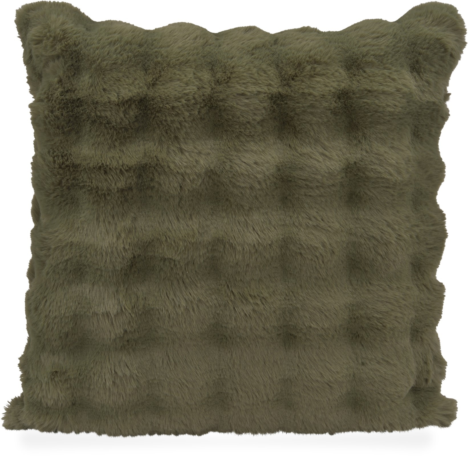 "Dekokissen H.O.C.K. ""H.O.C.K. Nordic"", grün (olive, felloptik unifarben), B:60cm H:10cm L:60cm, Polyester, Dekokissen_Sitzkissen_Kissenhüllen