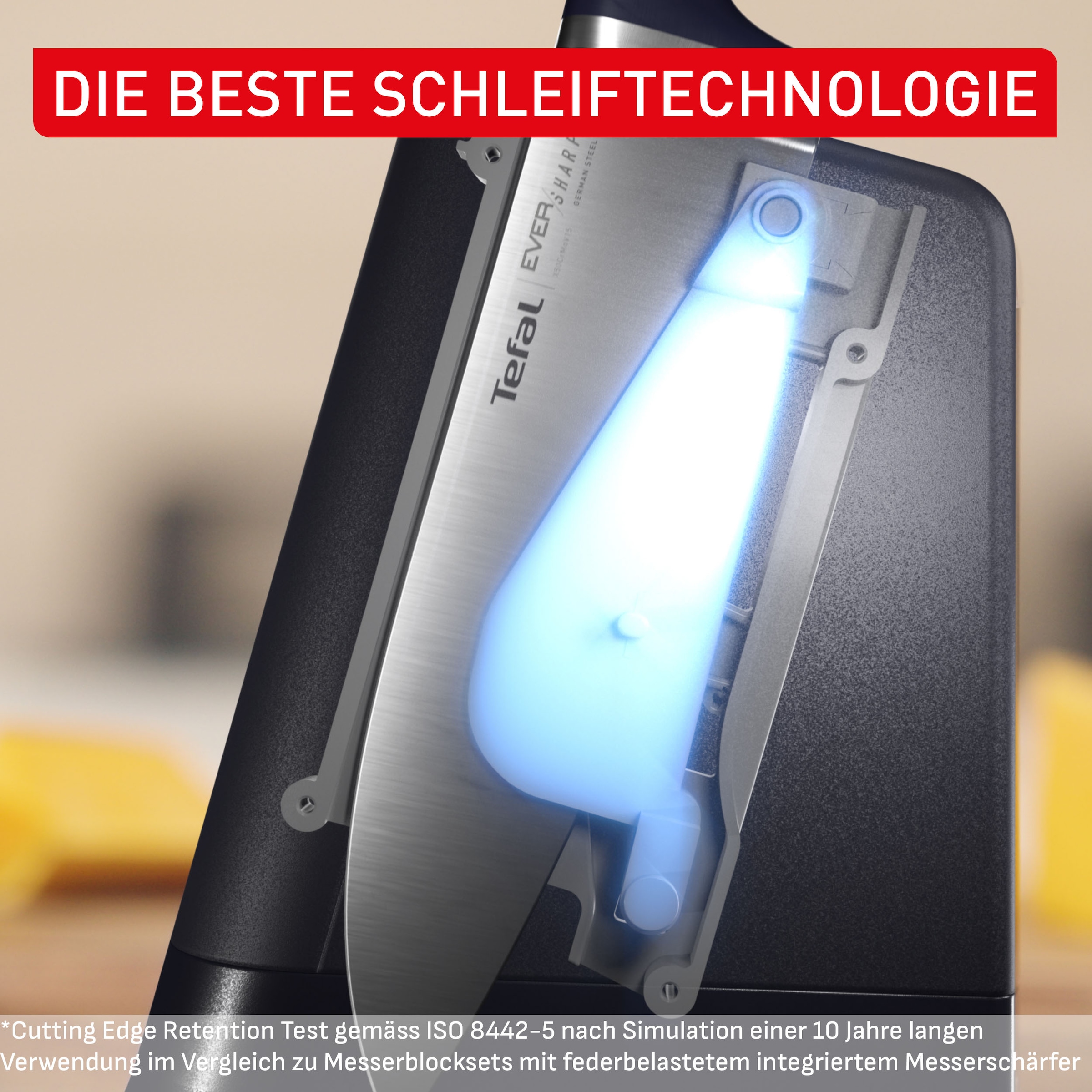 Tefal Messer-Set »EverSharp Pro« selbstschärfender Messerblock, Klingen aus deutschem Edelstahl