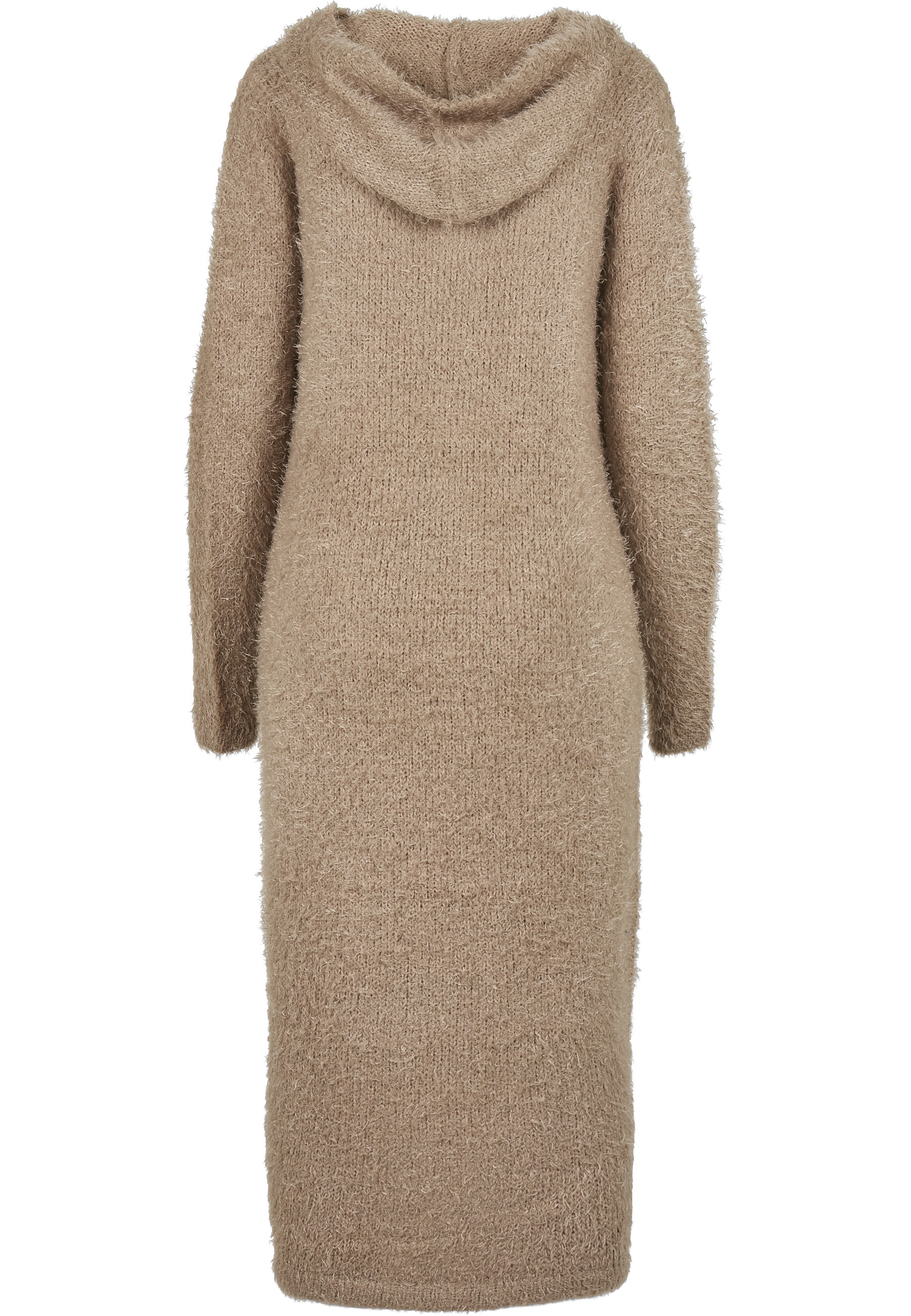 URBAN CLASSICS Strickjacke »Urban Classics Damen Ladies Hooded Feather Cardigan« 1 Stk.