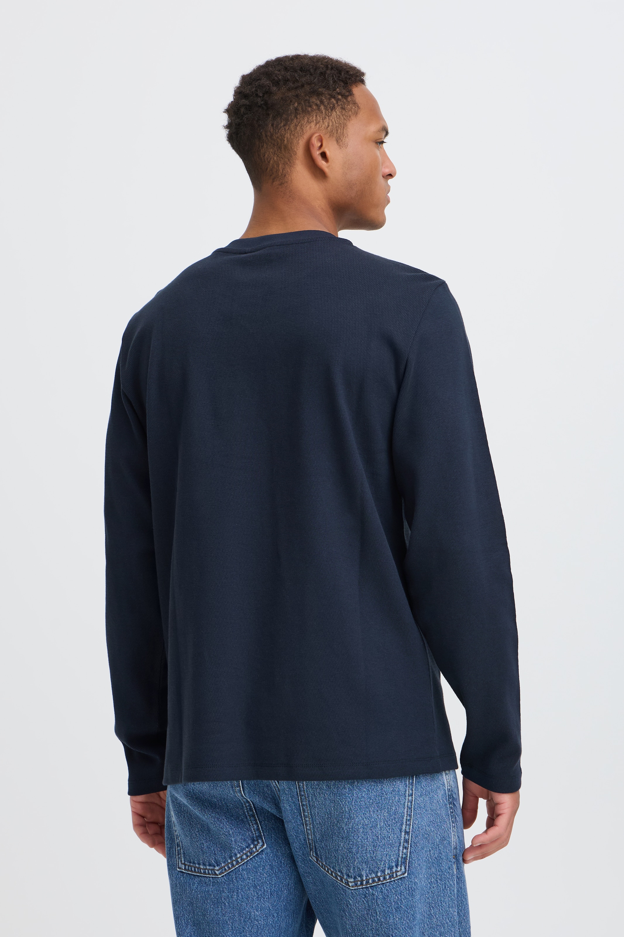 Blend Langarmshirt »BHLEWIS L/S STRUCTURE GD TEE« Baumwollmischung, regular fit