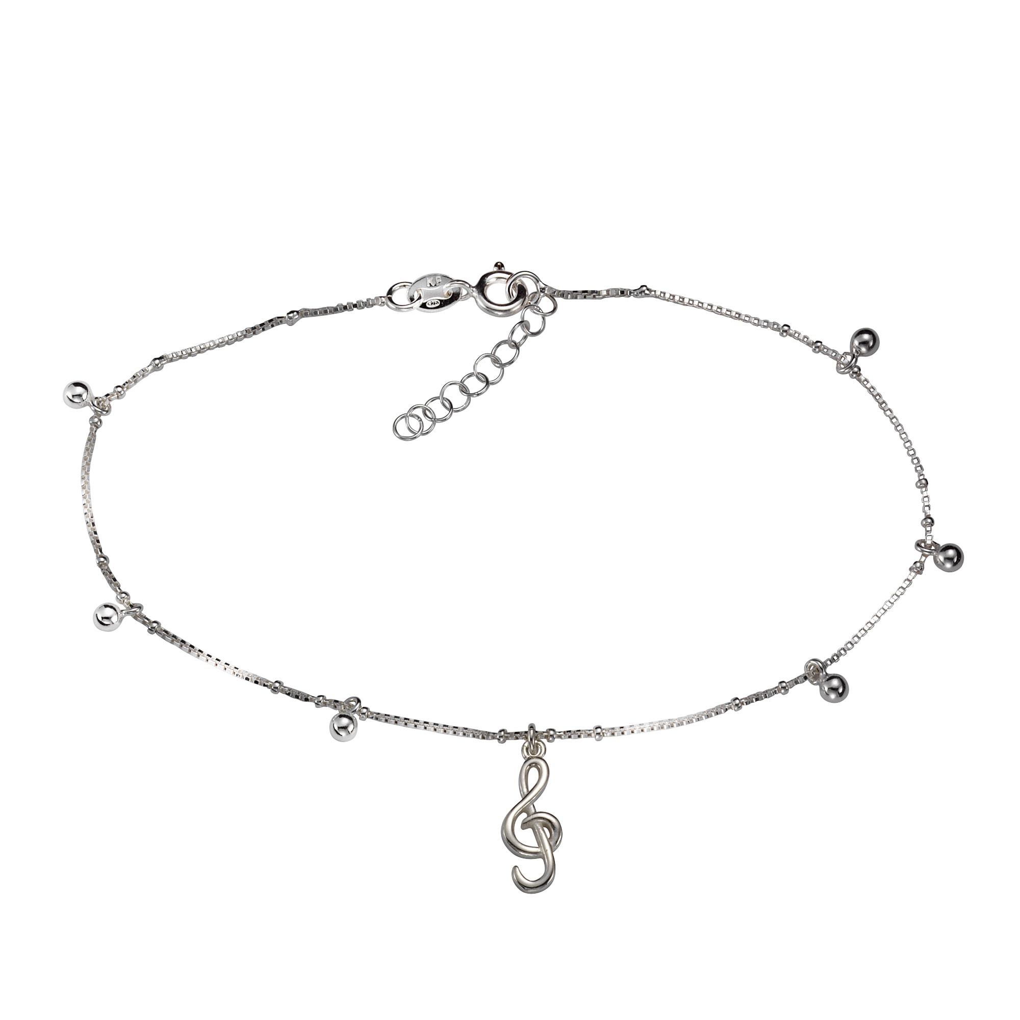Zeeme Fußkette »925/- Sterling Silber rhodin...