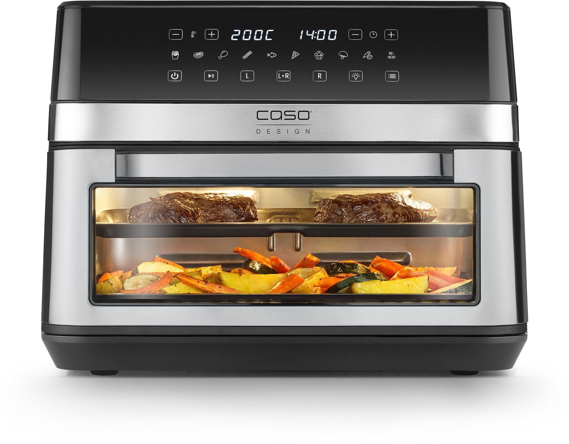 Caso Heißluftfritteuse »3186 Design AirFry DuoChef«, 2200 W, Fassungsvermögen 0 l