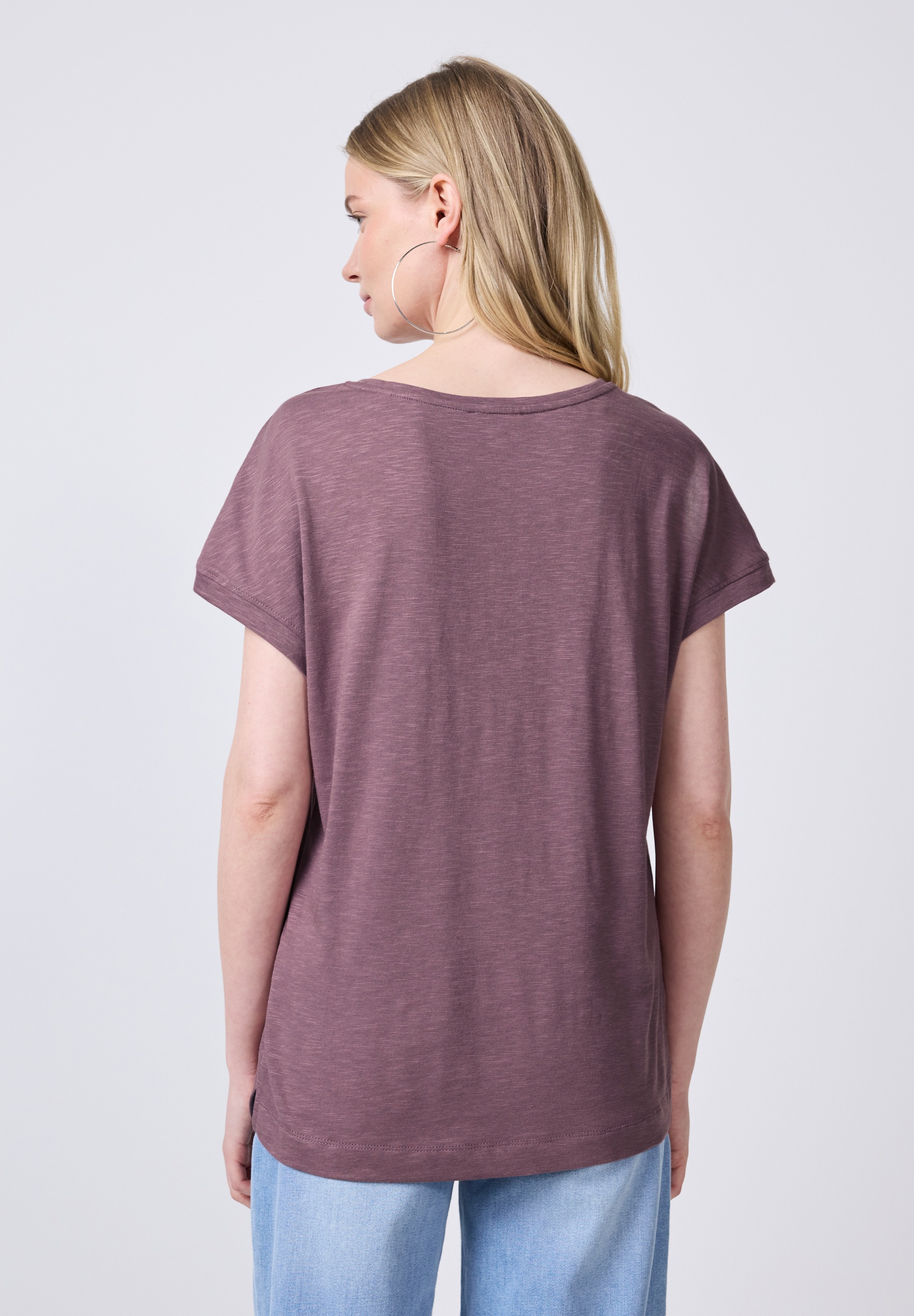 STREET ONE STUDIO V-Shirt, im soften Baumwoll-Mix