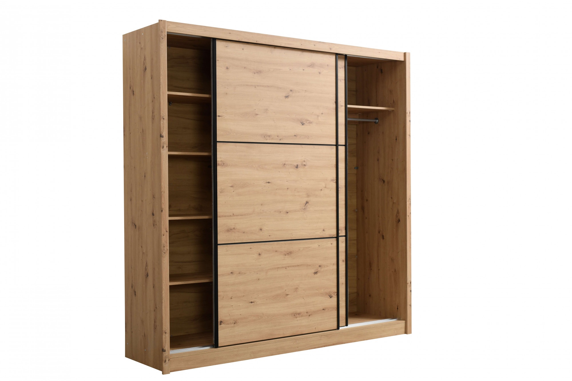 INOSIGN Schwebetürenschrank »Navara Kleiderschrank Wäscheschrank«, in 3 Breiten, mit kompletter Innenausstattung, FSC®-zertifiziert