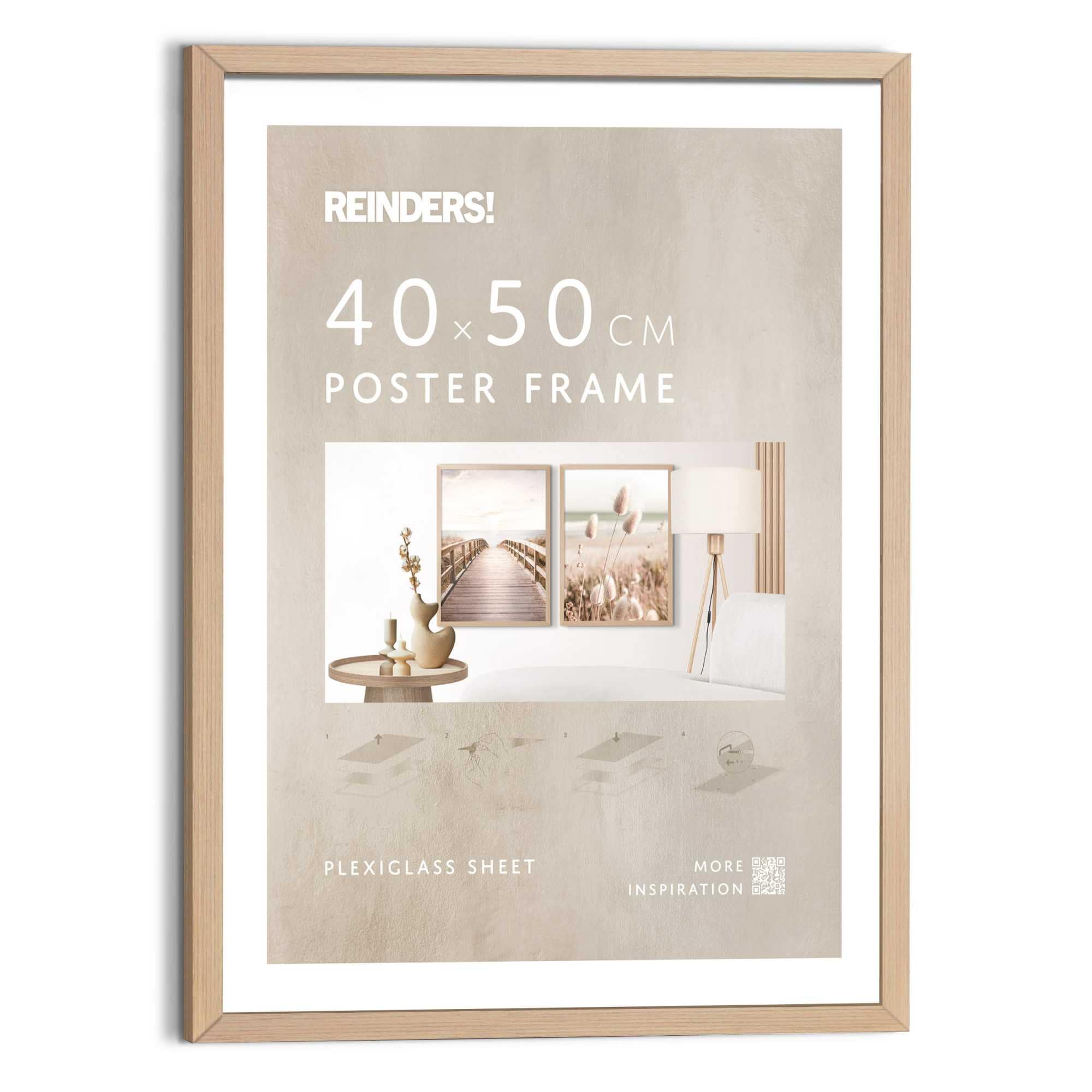 Reinders! Bilderrahmen »Poster 40x50 buche« 1 Stk. tlg. Wohnzimmer - Buche - MDF - Kein Thema - 43,5x53,5 cm