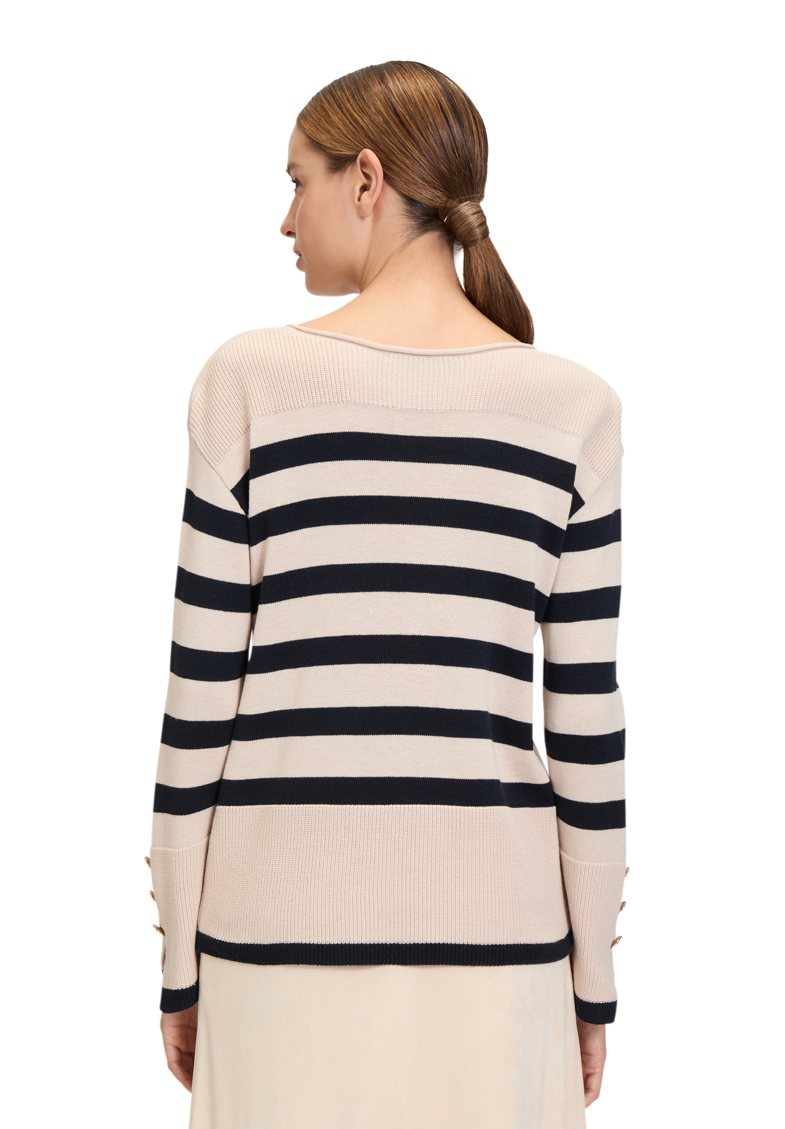 Betty Barclay Strickpullover »Betty Barclay Strickpullover mit Streifen«, (1 tlg.), Knöpfe
