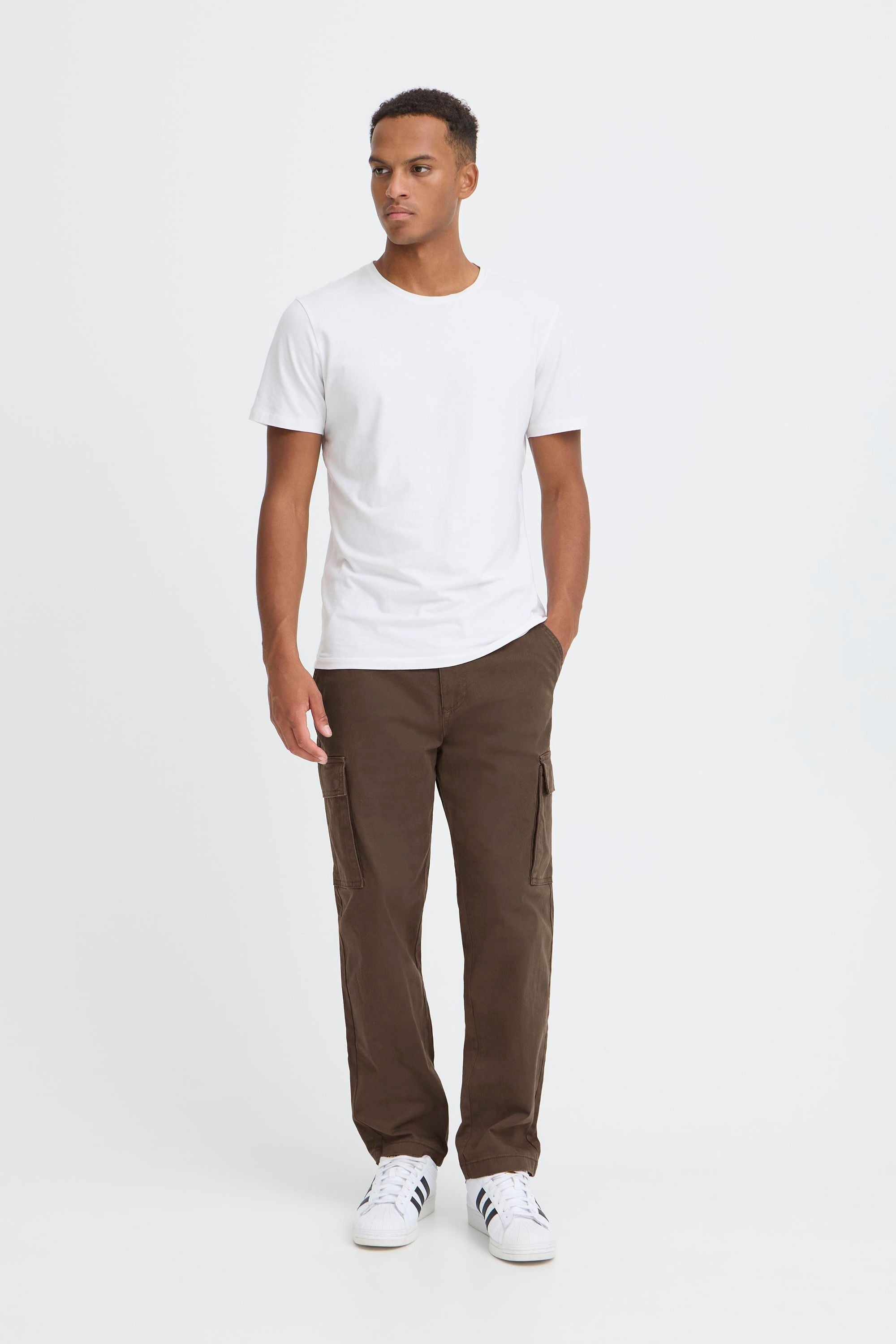 Cargohose BLEND "Cargohose BHNatan", Herren, Gr. 30, Länge 32, schwarz (slate schwarz), Obermaterial: 98% Baumwolle CO. 2% Elasthan EL., Hosen Cargohose 2