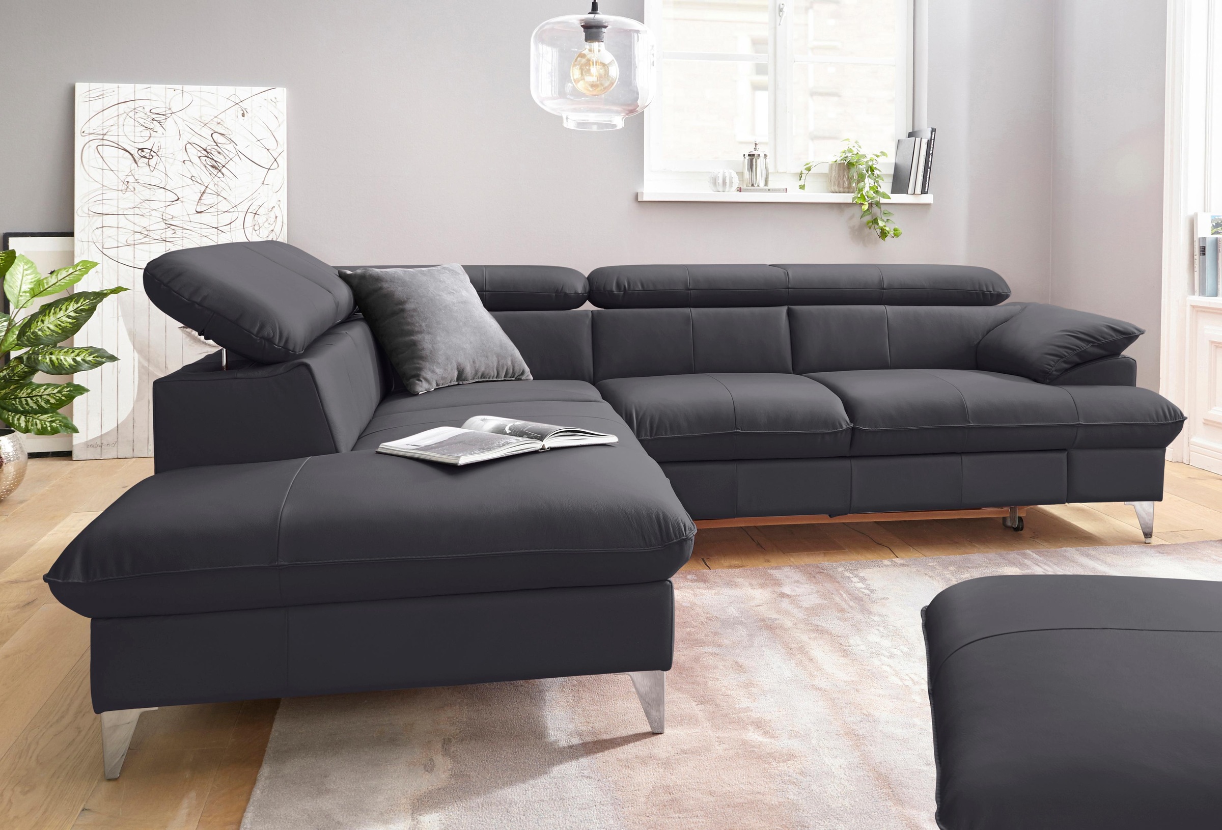 COTTA Ecksofa "Caluso L-Form", mit Kopfteilverstellung, wahlweise mit Bettf günstig online kaufen