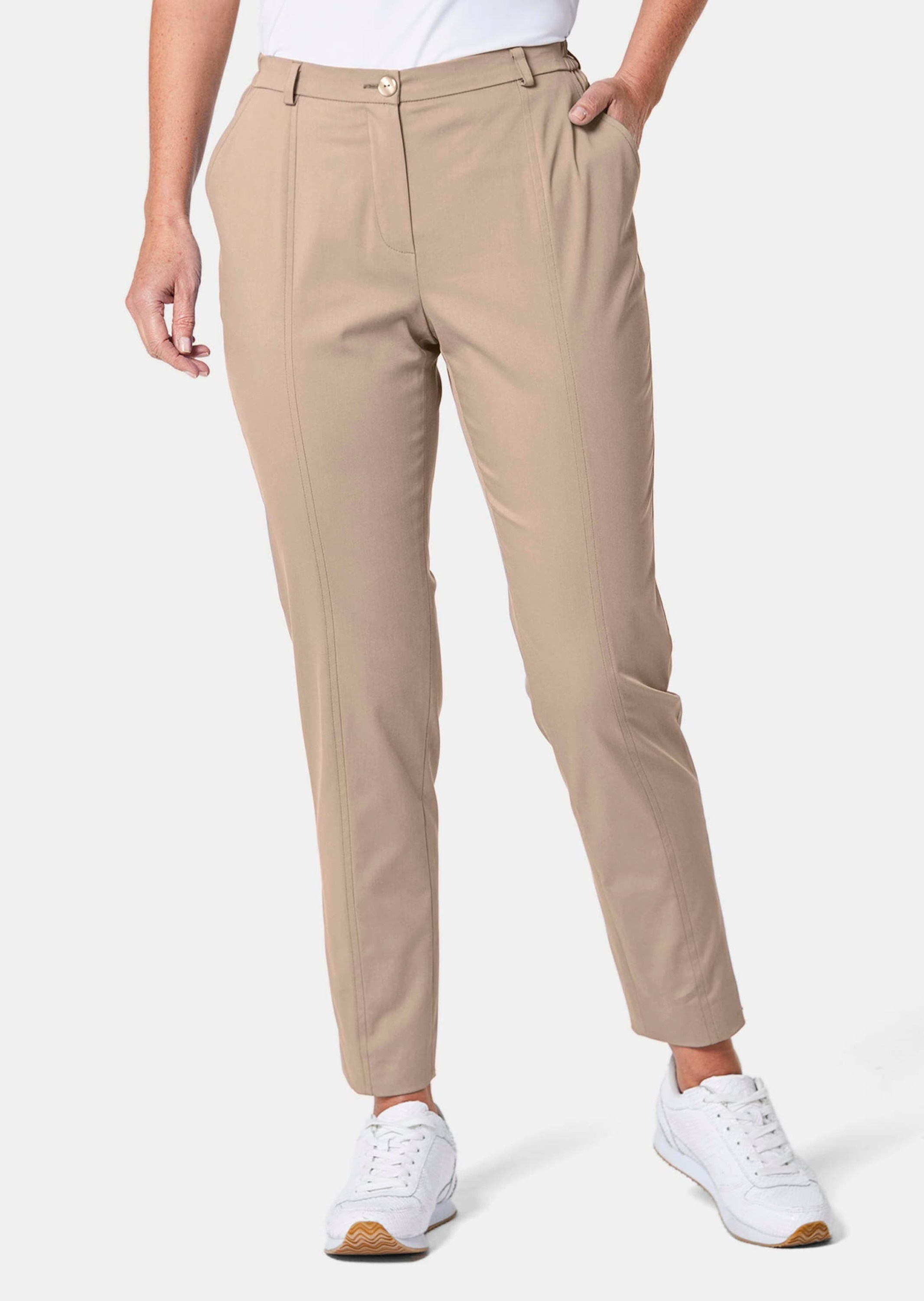 GOLDNER Stoffhose »Satinhose Anna Sportive Hose Anna aus trageangenehmen Satin«