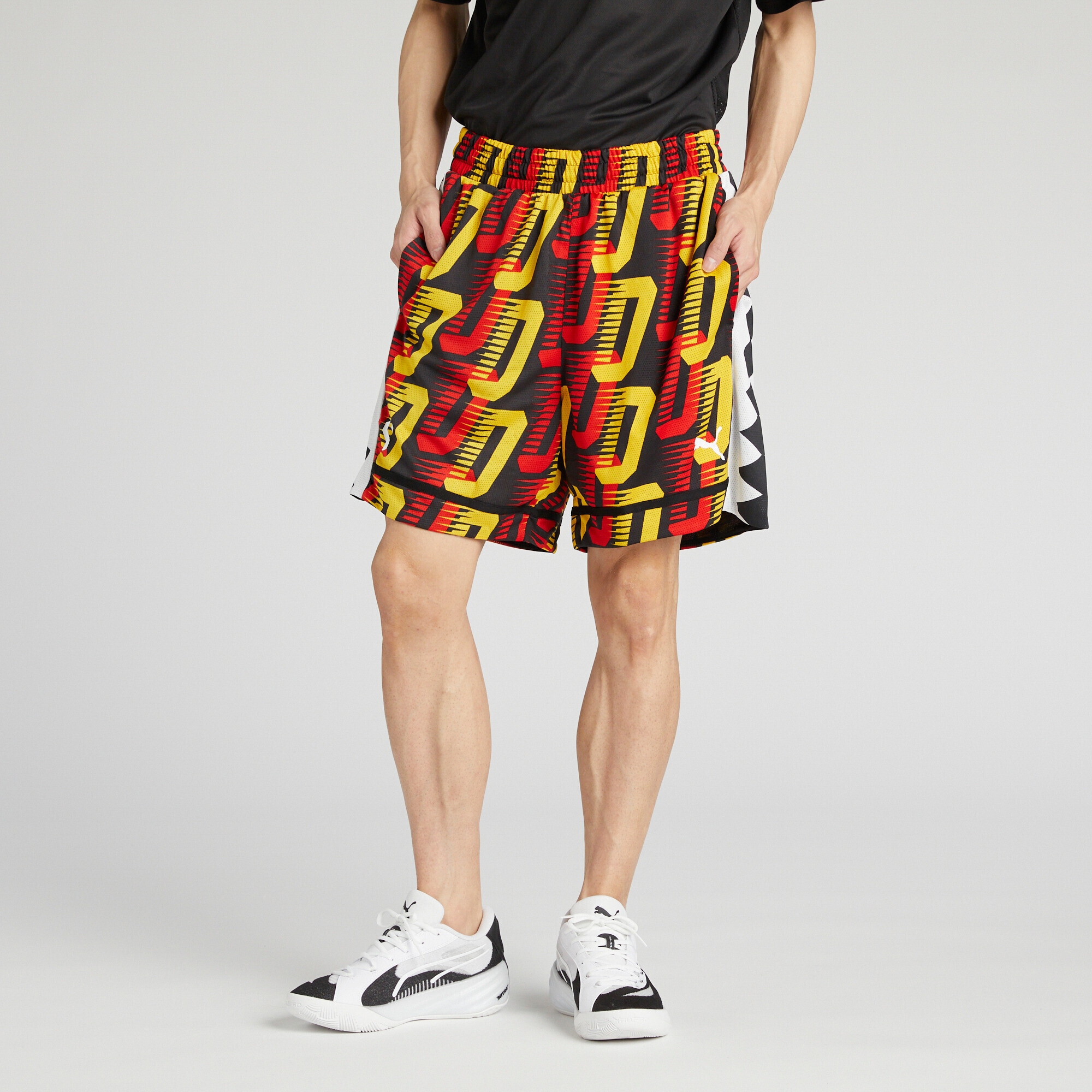 PUMA Shorts »Scoot All Jaws Basketballshorts mit Allover-Print Herren«