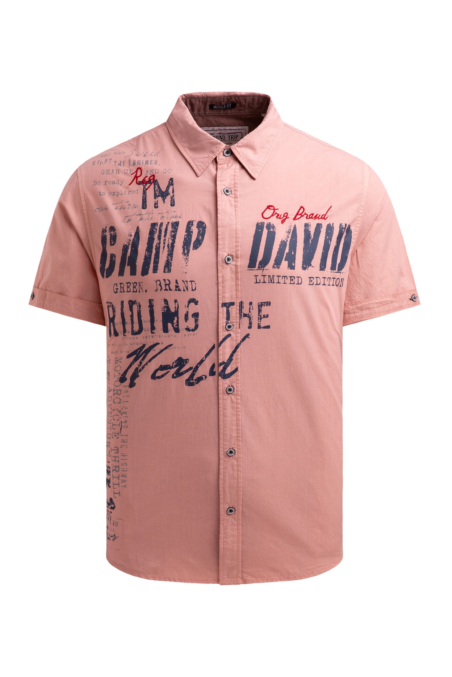 CAMP DAVID Kurzarmhemd, mit Turn-Up-Ärmel günstig online kaufen