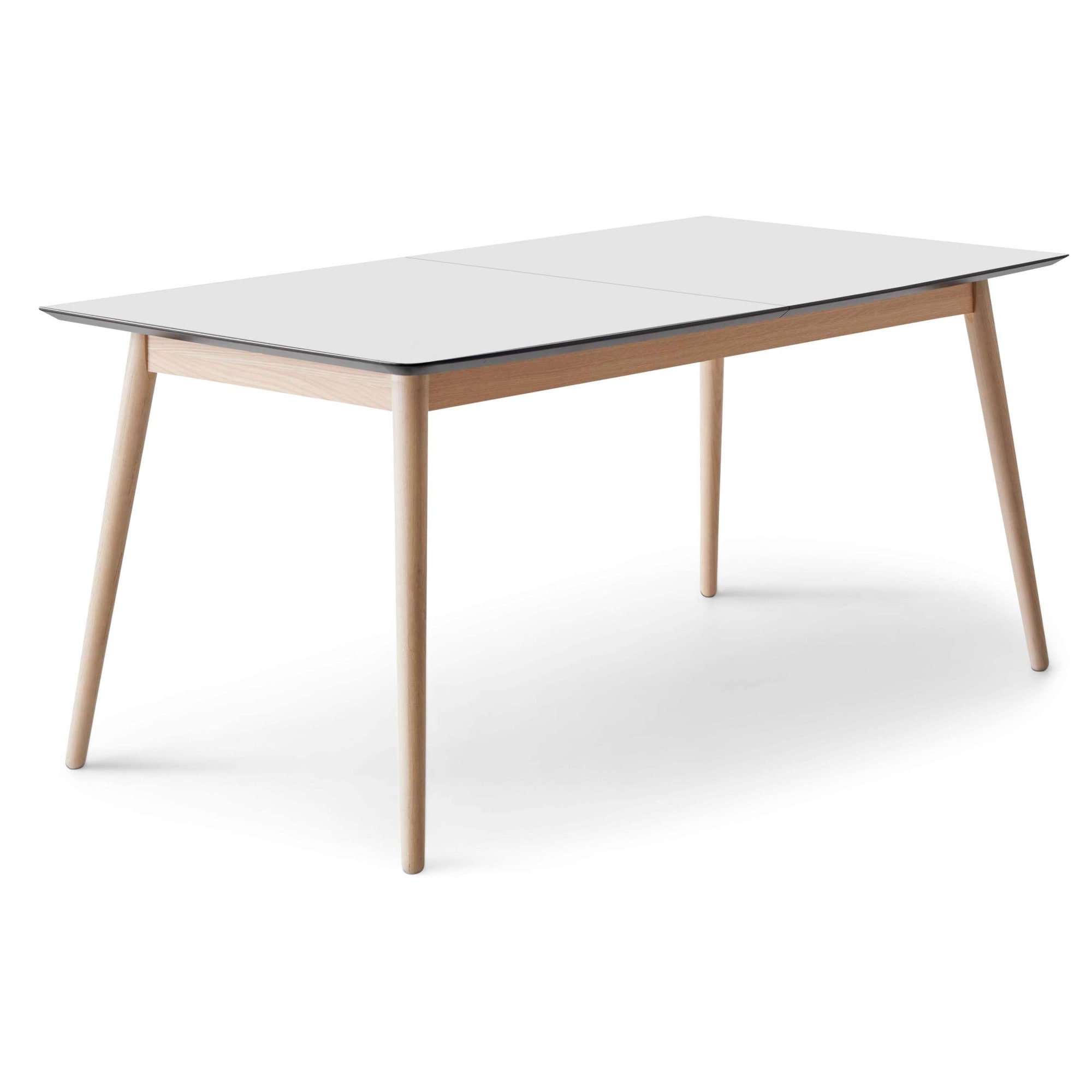 Hammel Furniture "Meza Designtisch mit Auszugsfunktion und 2 Einlegeplatten" abgerundete Tischplatte MDF, Massivholzgestell, in zwei Breiten