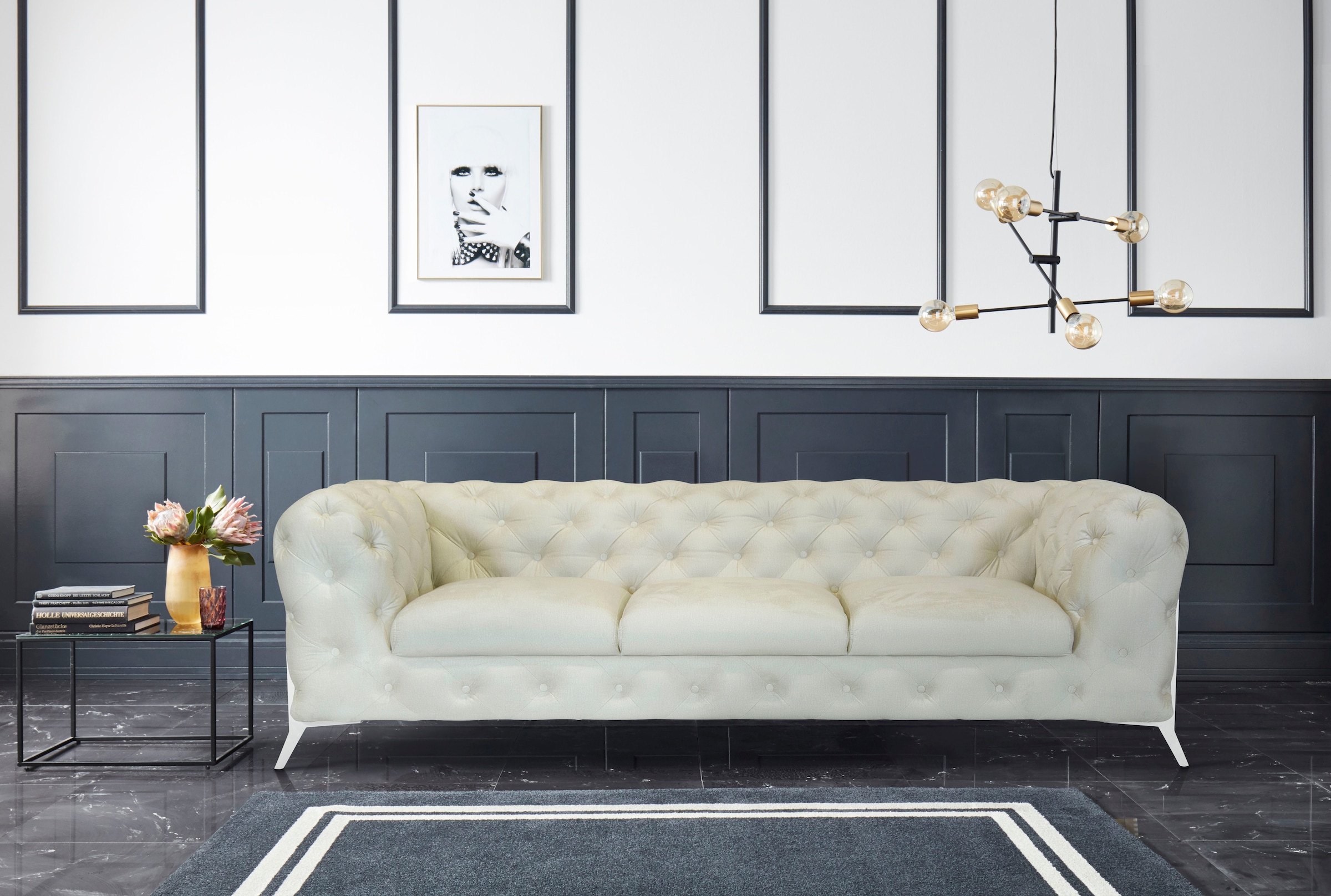 Home affaire Chesterfield-Sofa "Amaury" aufwändige Knopfheftung, moderne Ch günstig online kaufen