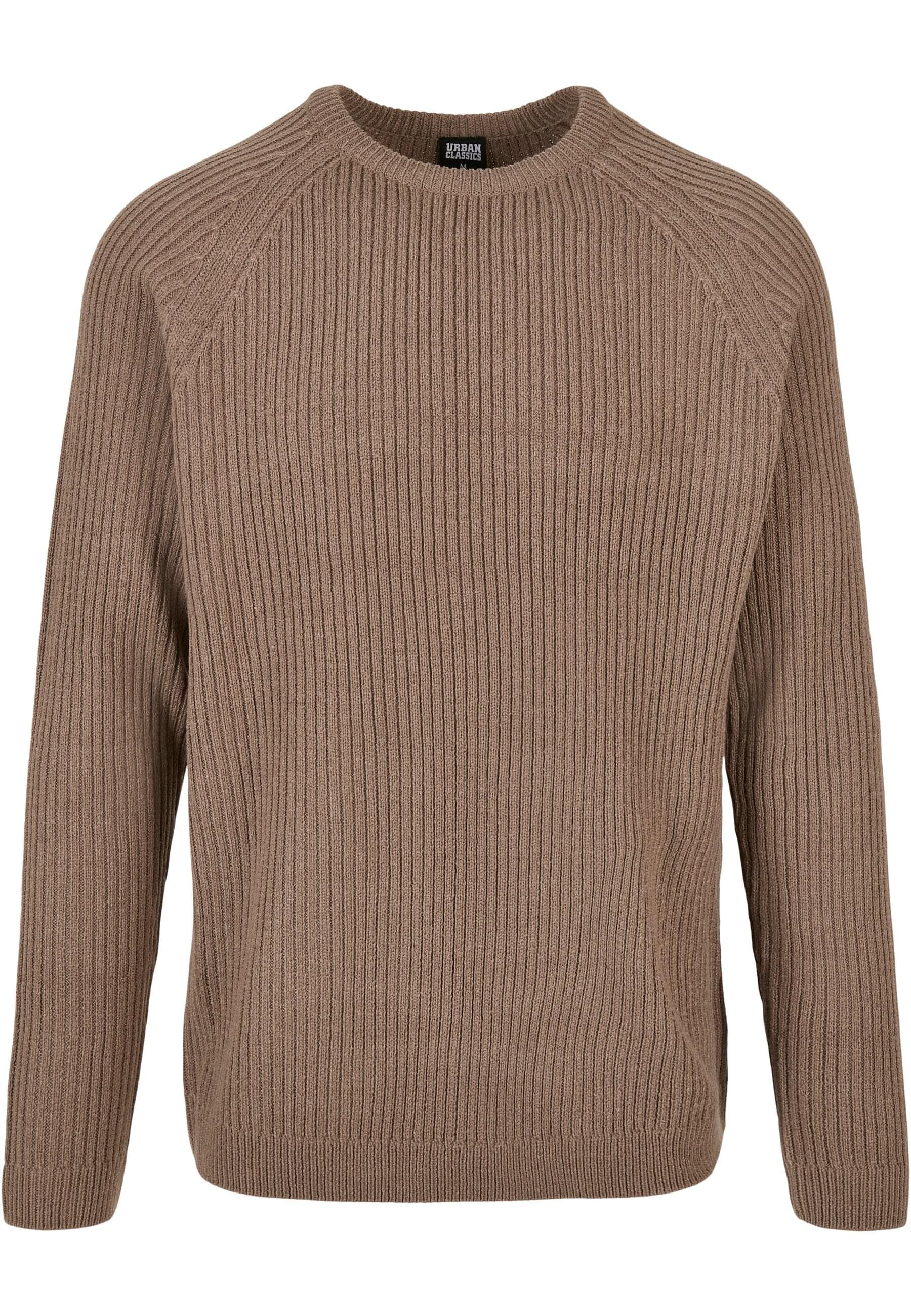 URBAN CLASSICS Rundhalspullover »Urban Classics Herren Ribbed Raglan Sweater«, (1 tlg.)