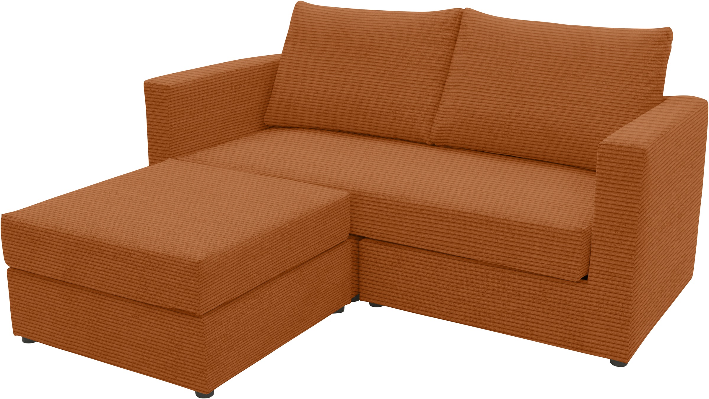DOMO collection 2-Sitzer »800015, als Sitzmöbel oder Schlafgelegenheit nutzbar, Schlafsofa«, Sitzfläche mit Federkern, inkl. 2 Rückenkissen