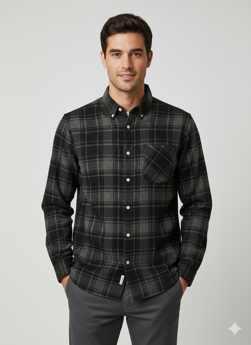 SELECTED Langarmhemd "SLHREGNOAH BRUSHED LS SHIRT D" günstig online kaufen