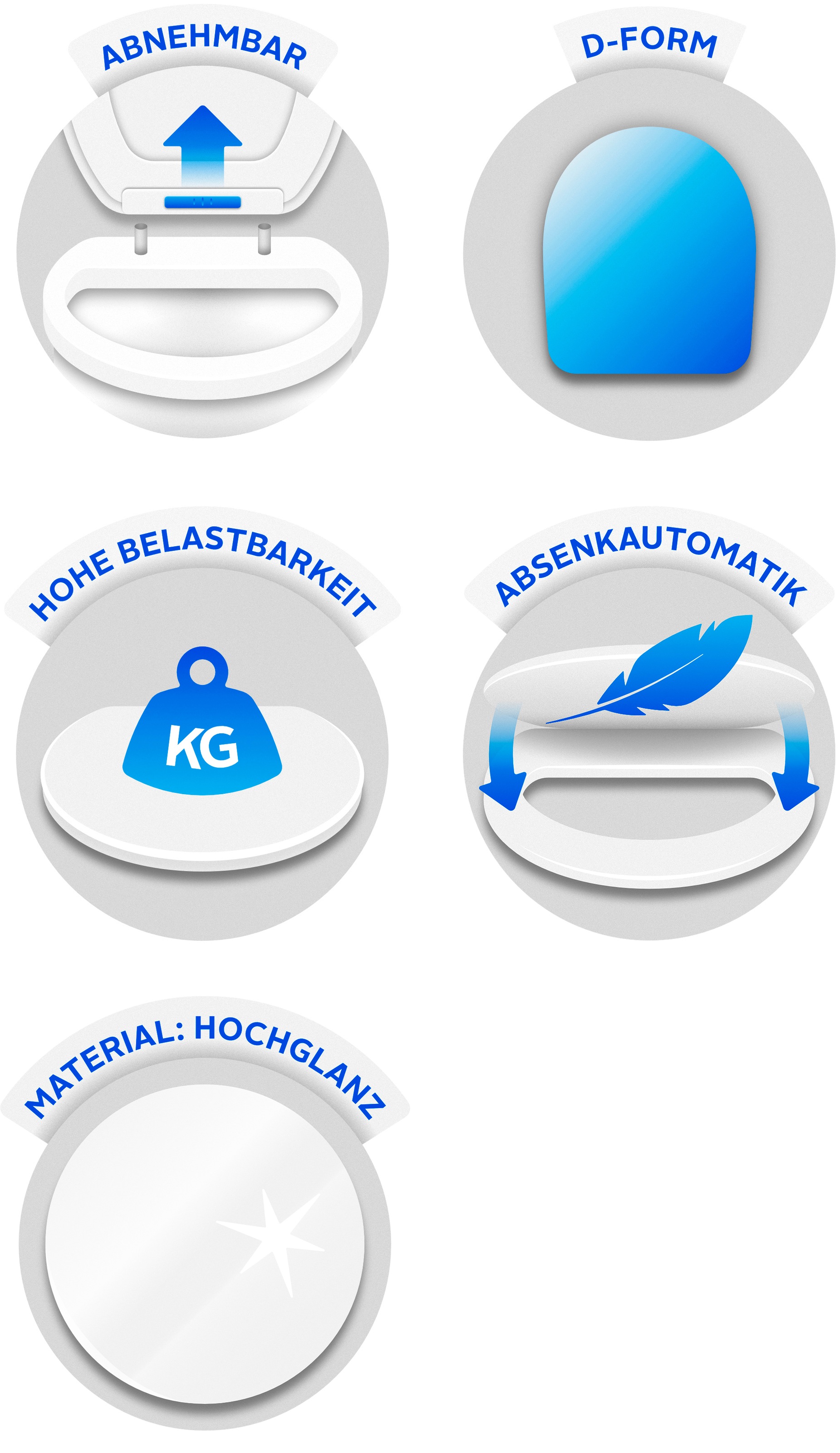 ADOB WC-Sitz »Alu«, Absenkautomatik, abnehmbar