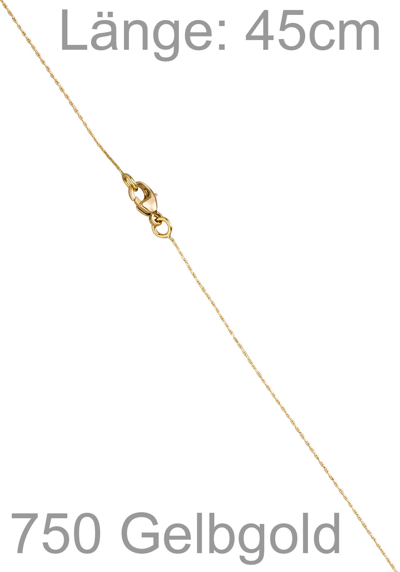 JOBO Kette ohne Anhänger »Ankerkette« 750 Gold 0,4 mm 45 cm