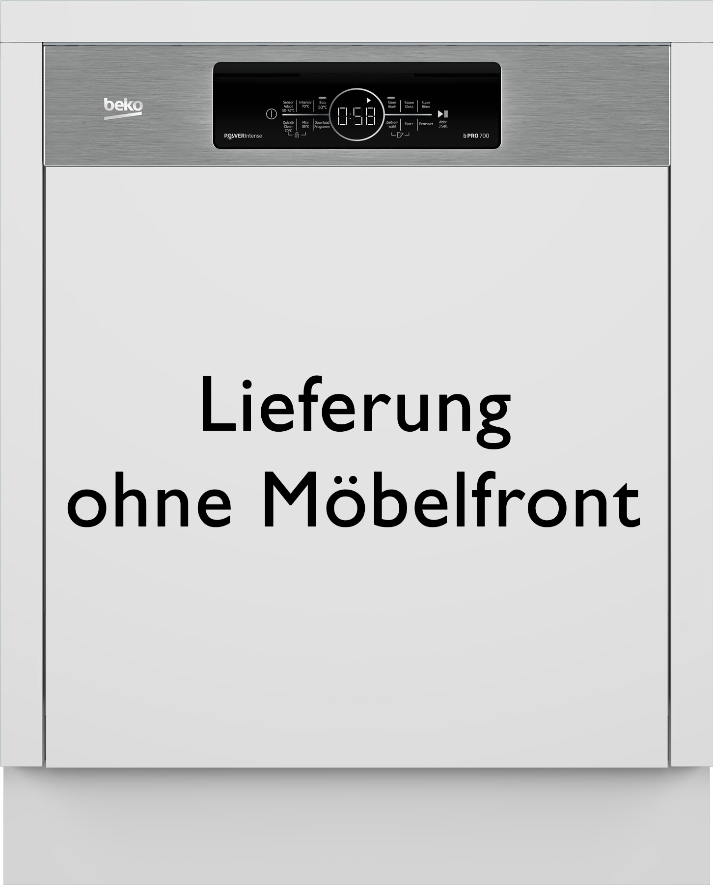 BEKO teilintegrierbarer Geschirrspüler "BDSN36561XP" 8,9 l 15 tlg. Maßgedecke Doppelt gut organisiert – inklusive Besteckschublade und Besteckkorb