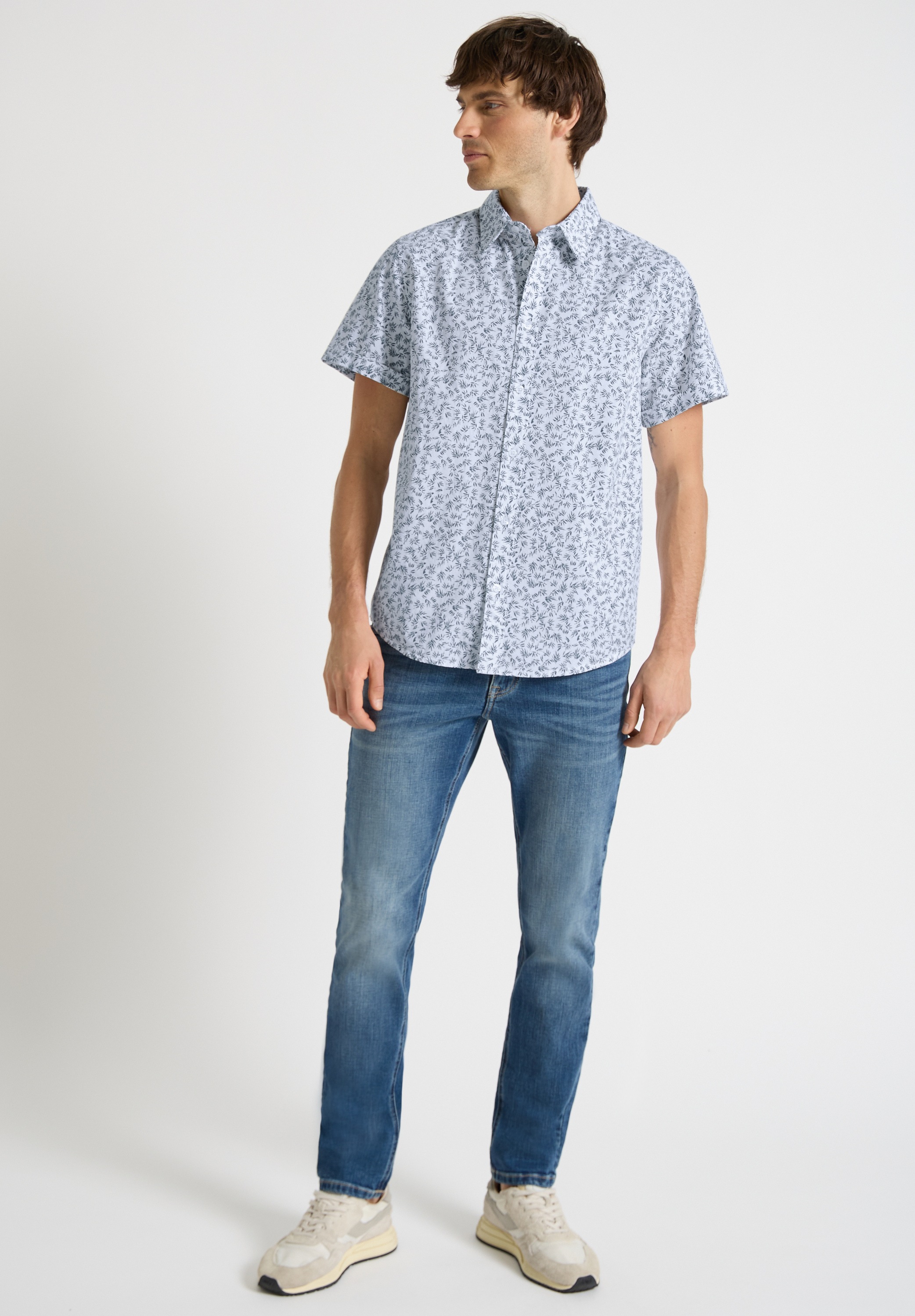 STREET ONE MEN Kurzarmhemd aus reiner Baumwolle