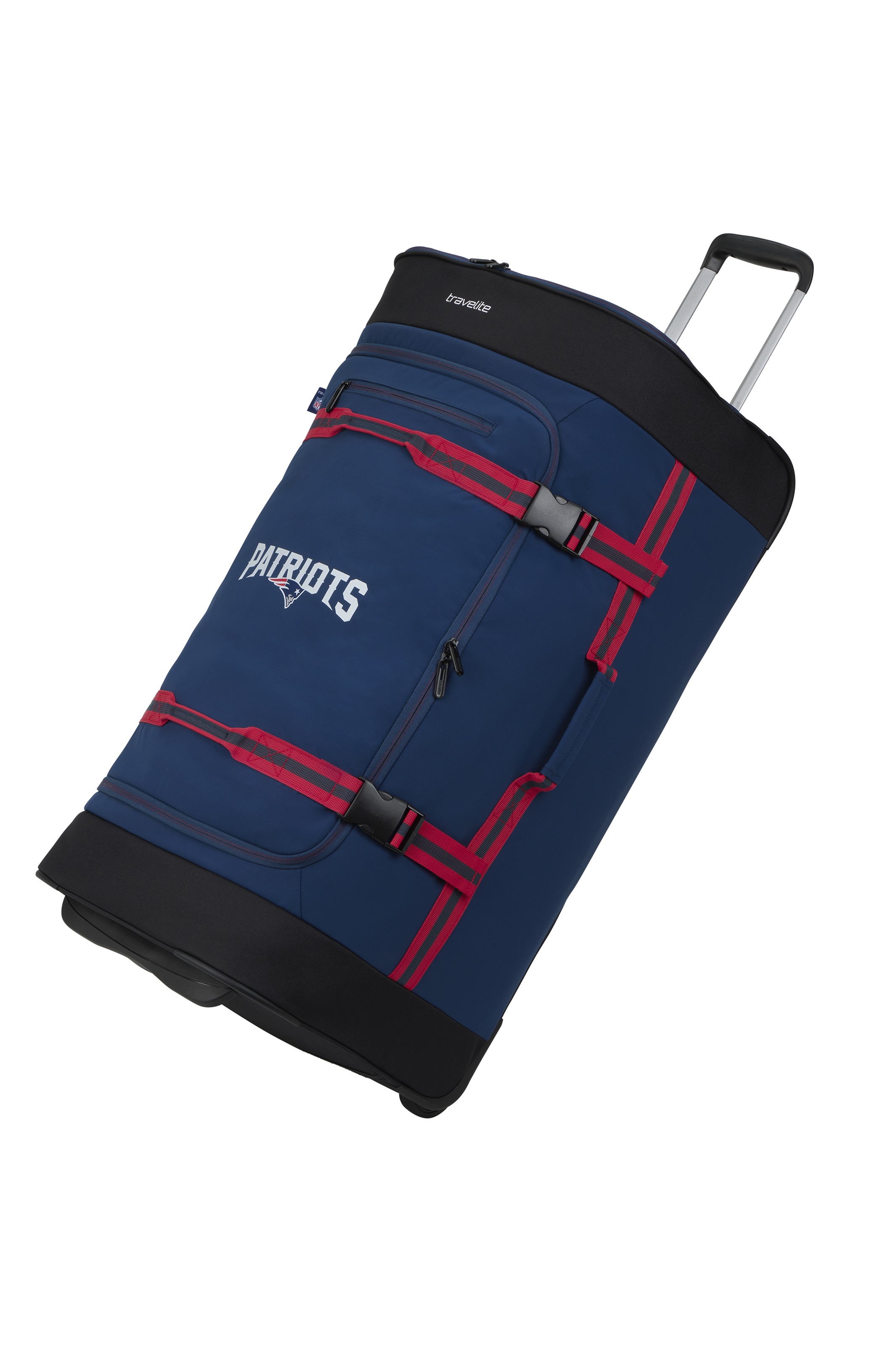 travelite »travelite x NFL Rollenreisetasche« große Öffnung, Schuhfach und Teleskopgestänge – robust und praktisch