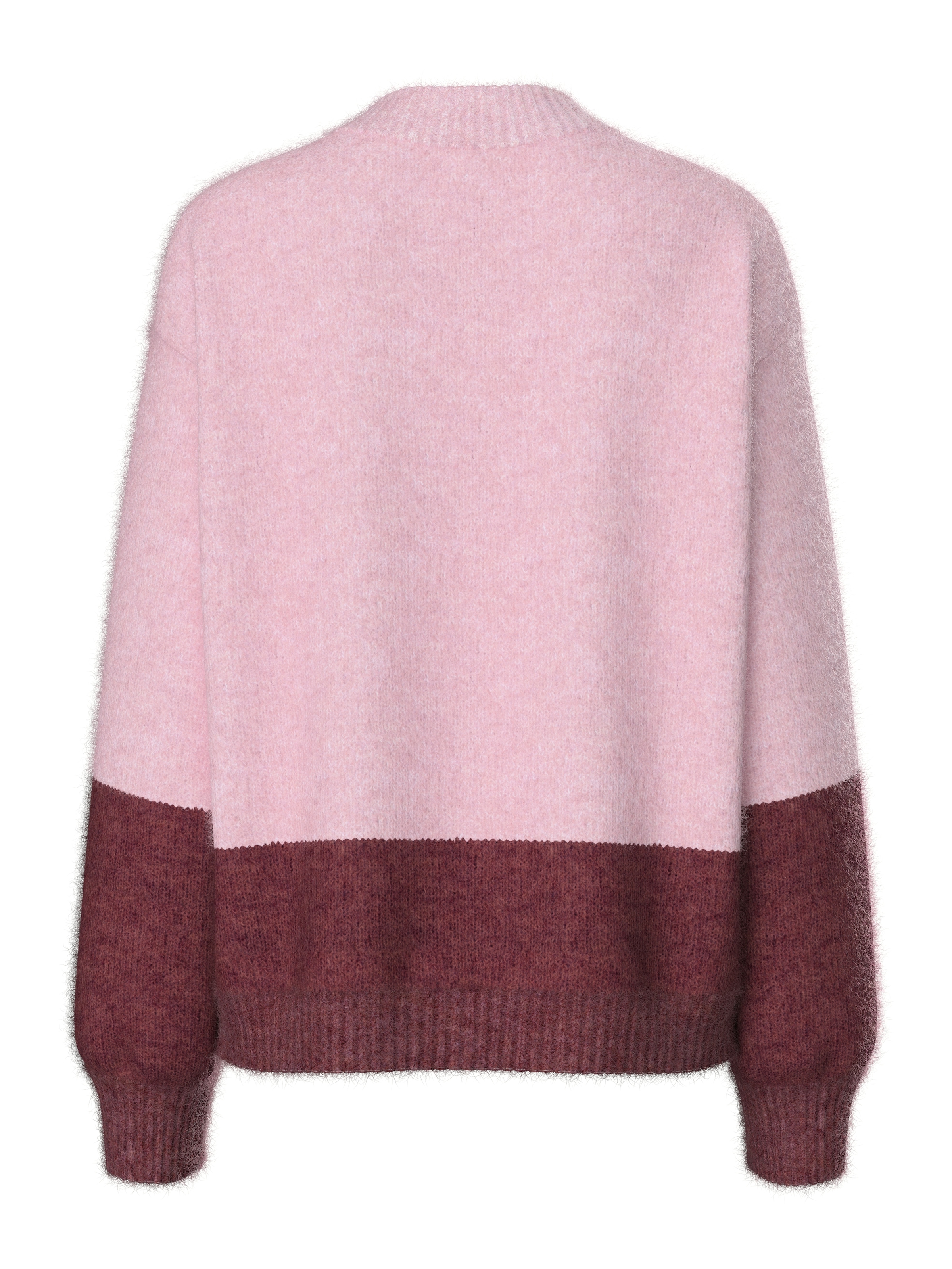 pieces Rundhalspullover »PCIVY LS O-NECK COLOR BLOCK KNIT PWP BC« Colorblock Design