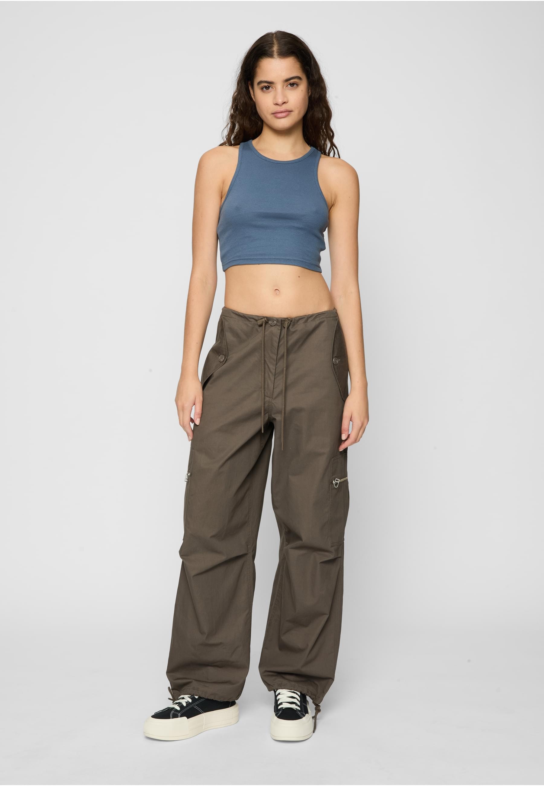 URBAN CLASSICS Muskelshirt »Urban Classics Damen Ladies Cropped Rib Top 2-Pack«, (1 tlg.)